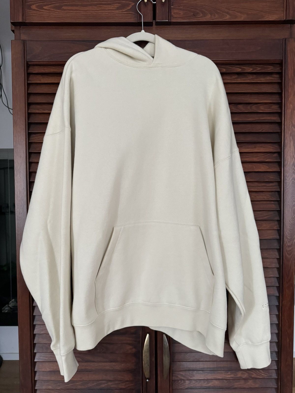 image of Essentials Hoodie Bone Off-White Fw19, Men's (Size Large)