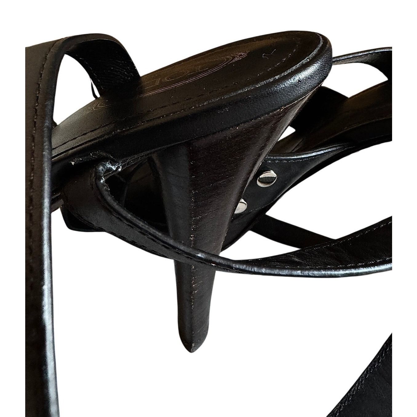 Tod's Tod's Platform Black Leather Strappy Sandals Size US 10.5 / IT 40.5 - 3 Thumbnail