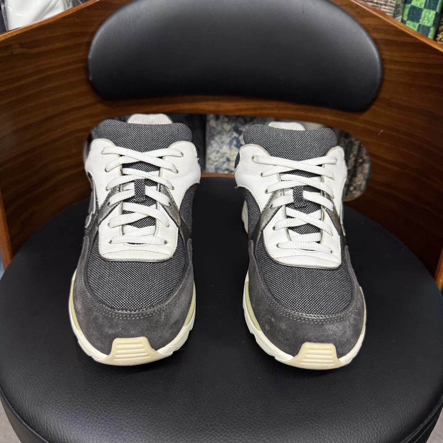 Chanel Chanel Black White Panda Sneakers Size 37 Size US 6.5 / IT 36.5 - 2 Thumbnail