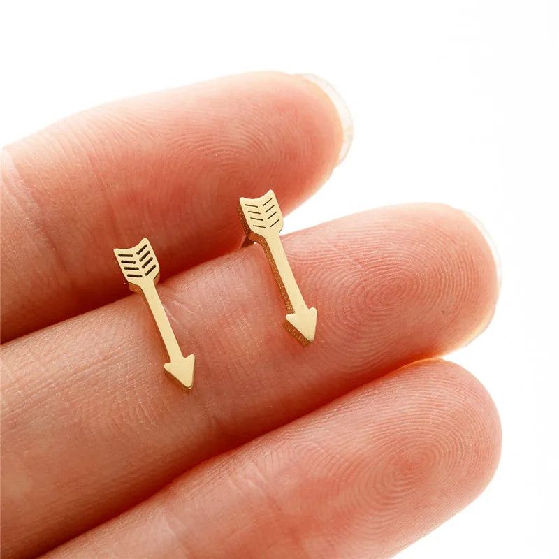 Jewelry Arrow Cupid Mini Stud Earrings Charm Earring Gift Size ONE SIZE - 2 Thumbnail