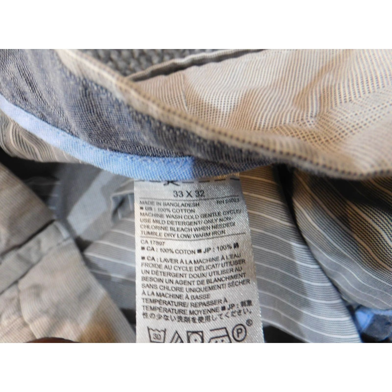 Banana Republic Banana Republic Pants Mens 33x32 Plain Gray Straight Fit Chino Casual Cotton Flat Front Modern 32 Inseam Mens Size US 33 - 5 Thumbnail