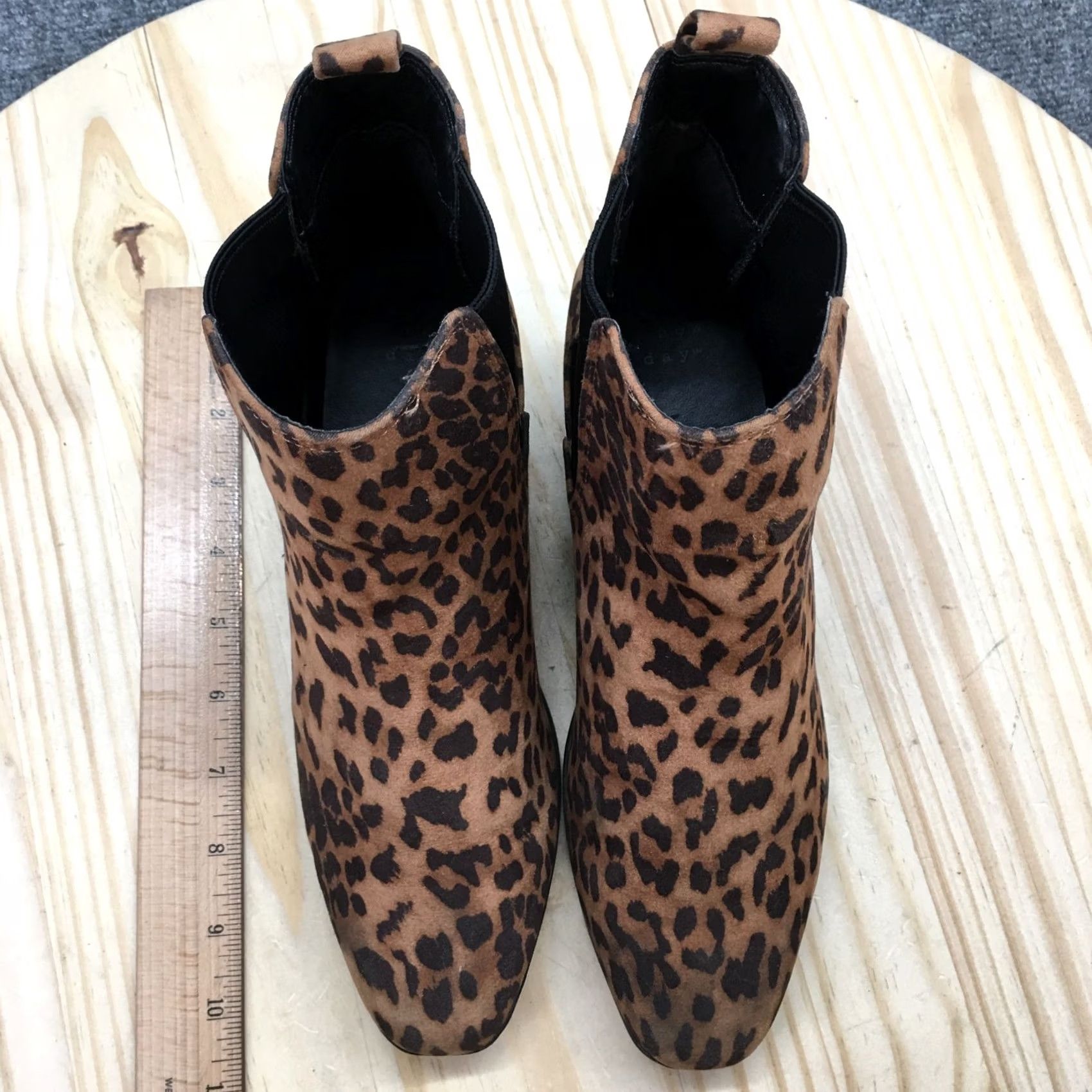 Vintage A New Day Boots Womens 8 Ellie Animal Print Chelsea Ankle Bootie Brown Black Size US 8 / IT 38 - 5 Thumbnail
