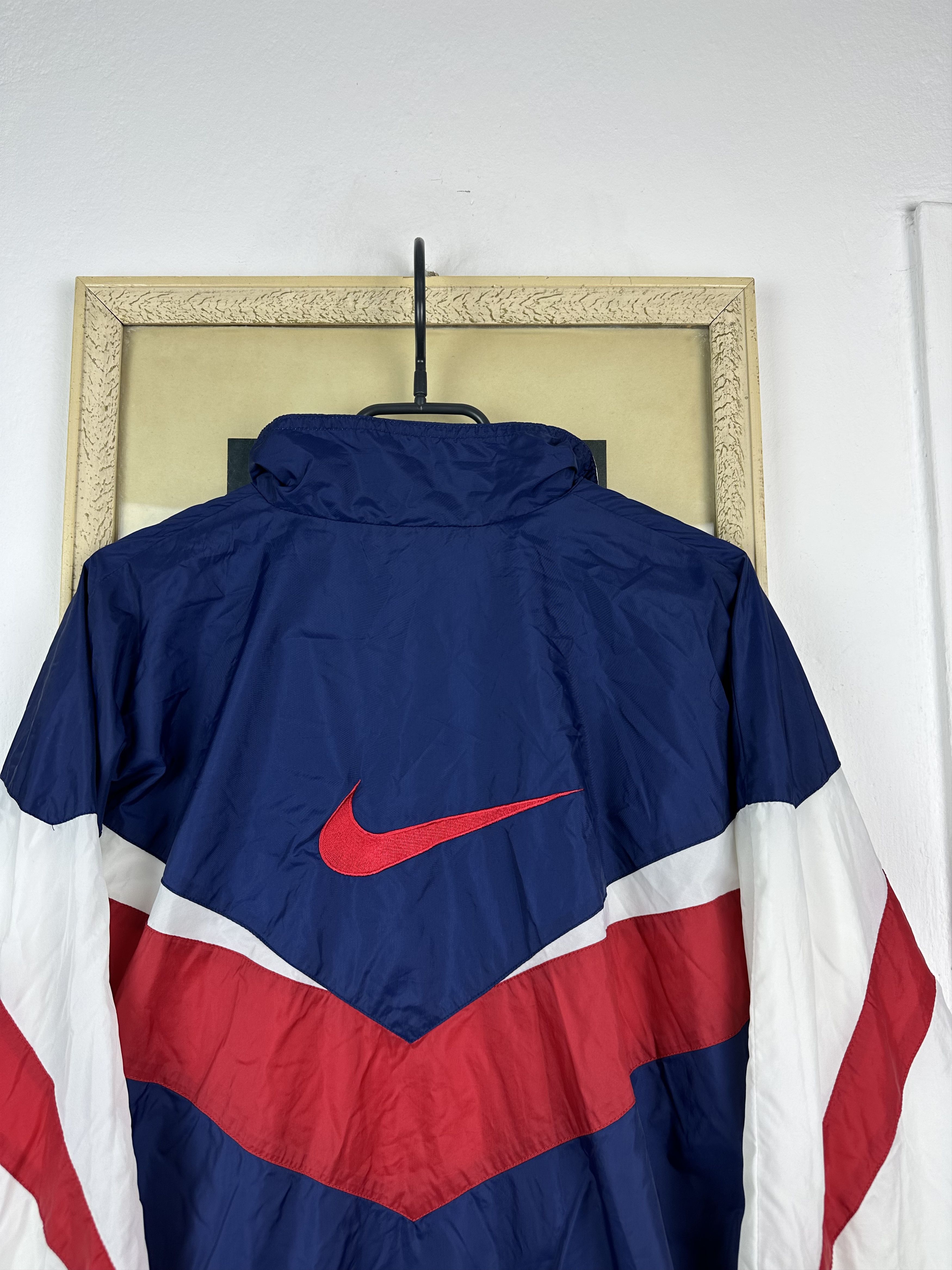Nike × Vintage Vintage Nike Nylon Jacket Track Top Zip Swoosh Rare Size US M / EU 48-50 / 2 - 13 Thumbnail