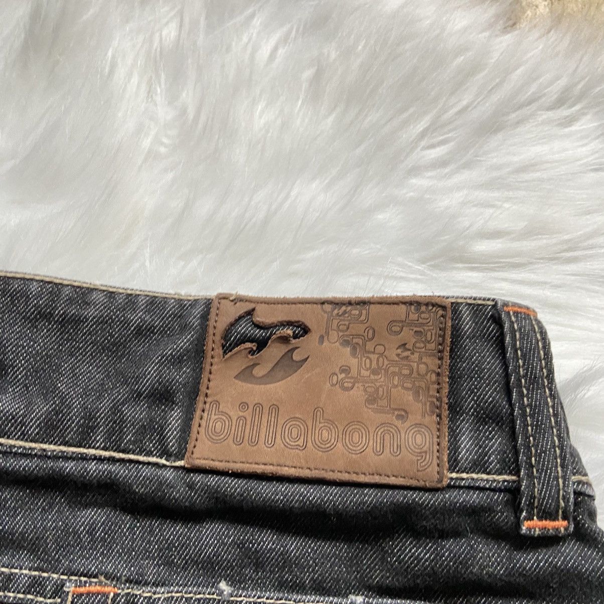 Miss Sixty 📌 Vintage Crazy Billabong Surf Y2K Denim Mini Skirt Size 32" / US 10 / IT 46 - 10 Thumbnail