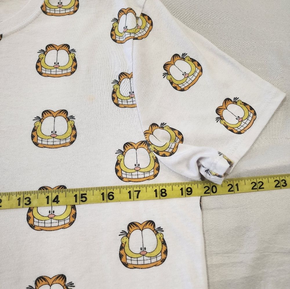 Other Garfield White T-Shirt Cartoon Printed Head Garfield Size US M / EU 48-50 / 2 - 6 Thumbnail