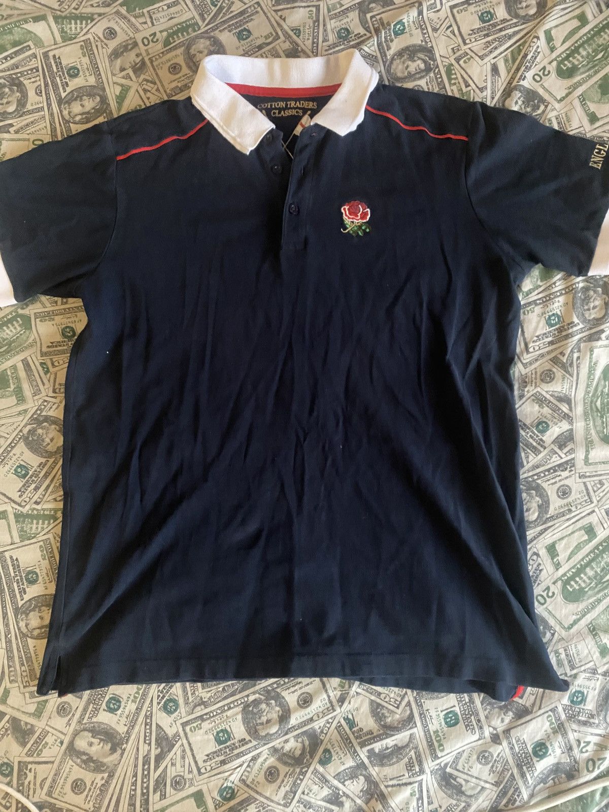 Cotton Traders Cotton Traders Rose Print Polo M – Vintage Vibes Size US M / EU 48-50 / 2 - 1 Thumbnail