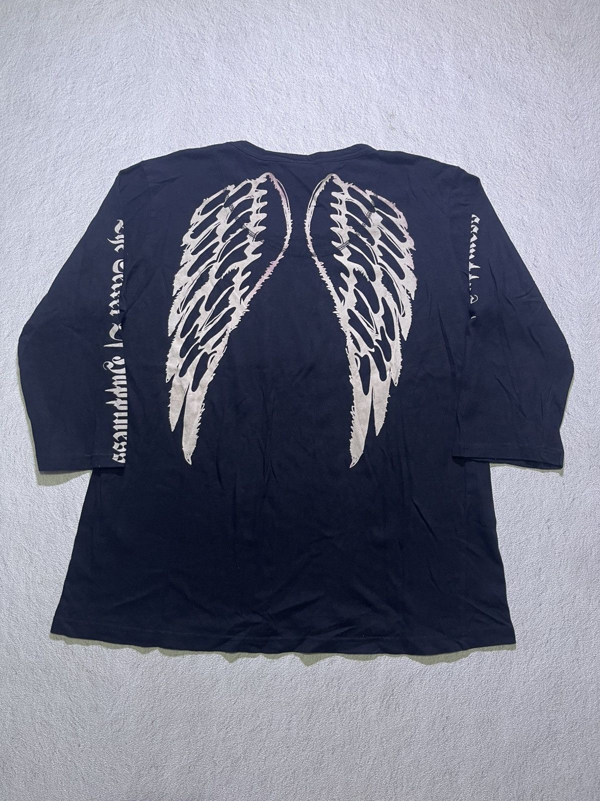 Japanese Brand Y2K DIG DEEP long sleeve tshirt big skull print motif Size US M / EU 48-50 / 2 - 5 Thumbnail