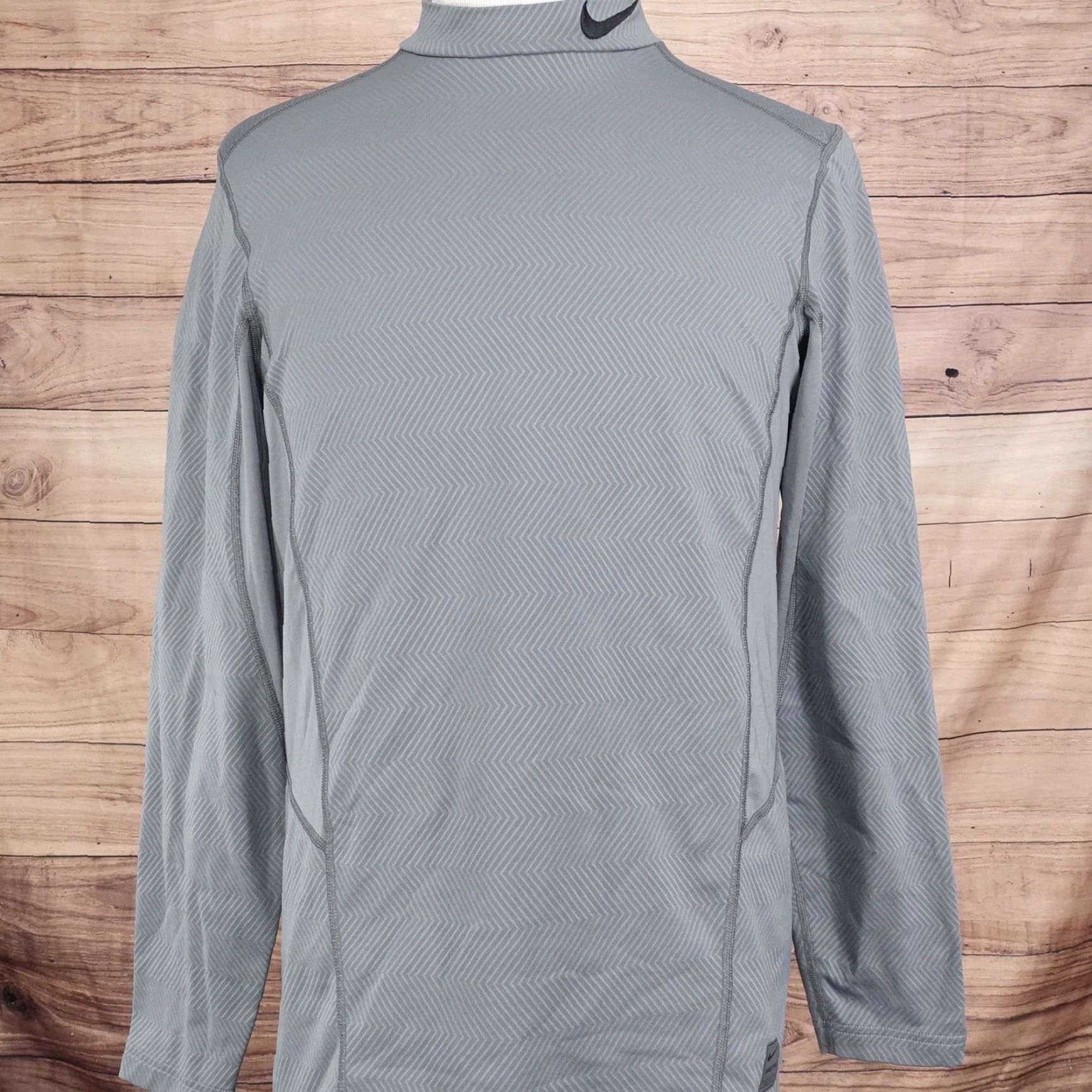 Nike Nike Pro Dri-FIT Shirt Mens Large Gray Long Sleeve Fitted Athletic Training Top Size US L / EU 52-54 / 3 - 3 Thumbnail