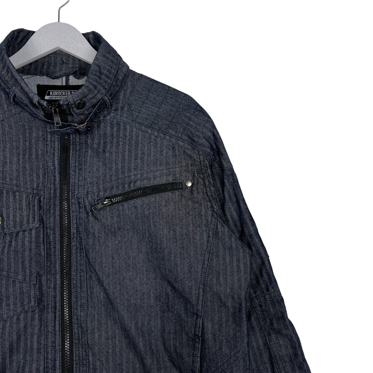Japanese Brand 🔥 KUROCKERS STRIPE WORKER MODERN JACKET Size US L / EU 52-54 / 3 - 6 Thumbnail