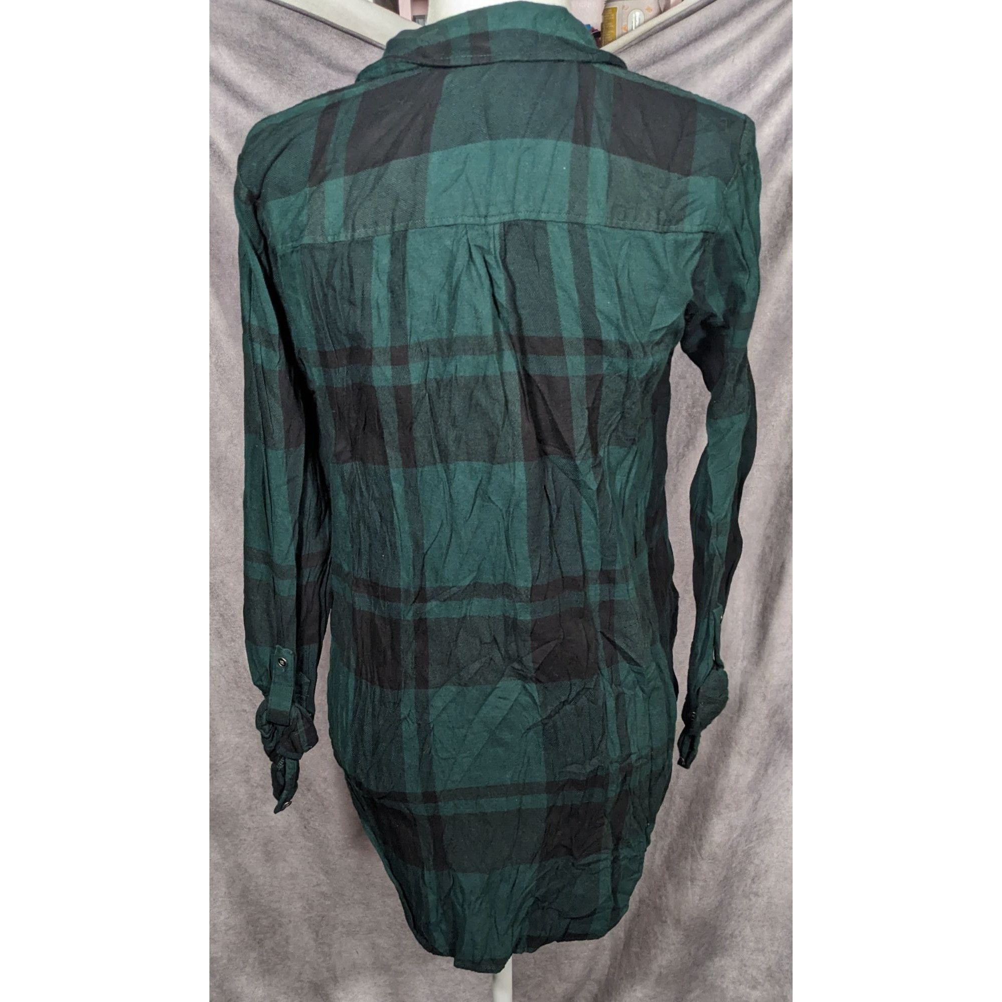 Other New Directions Black And Green Button Down Top Size M / US 6-8 / IT 42-44 - 8 Thumbnail
