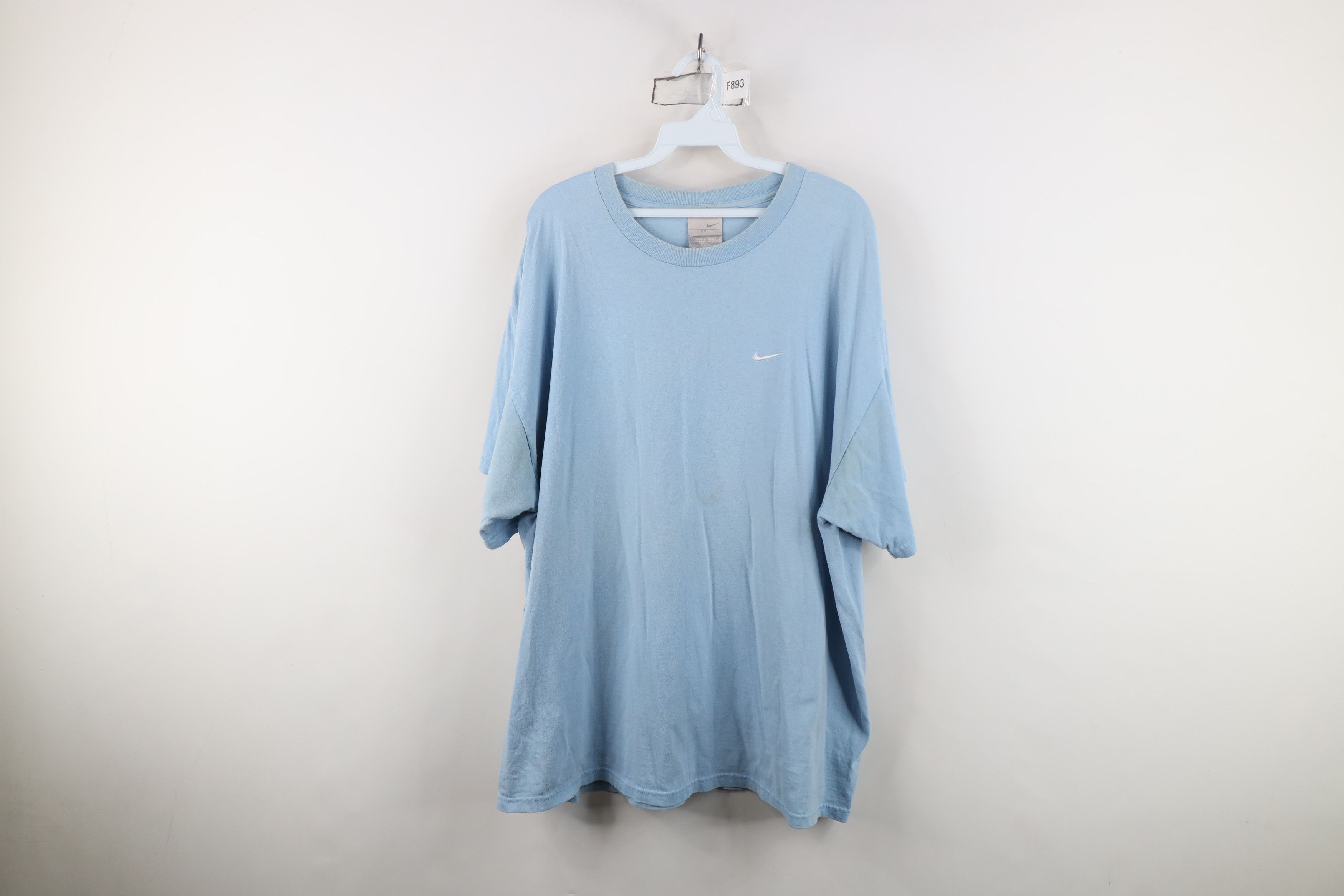 Nike Vintage Nike Travis Scott Mini Swoosh T-Shirt Carolina Blue Size US XXL / EU 58 / 5 - 1 Thumbnail