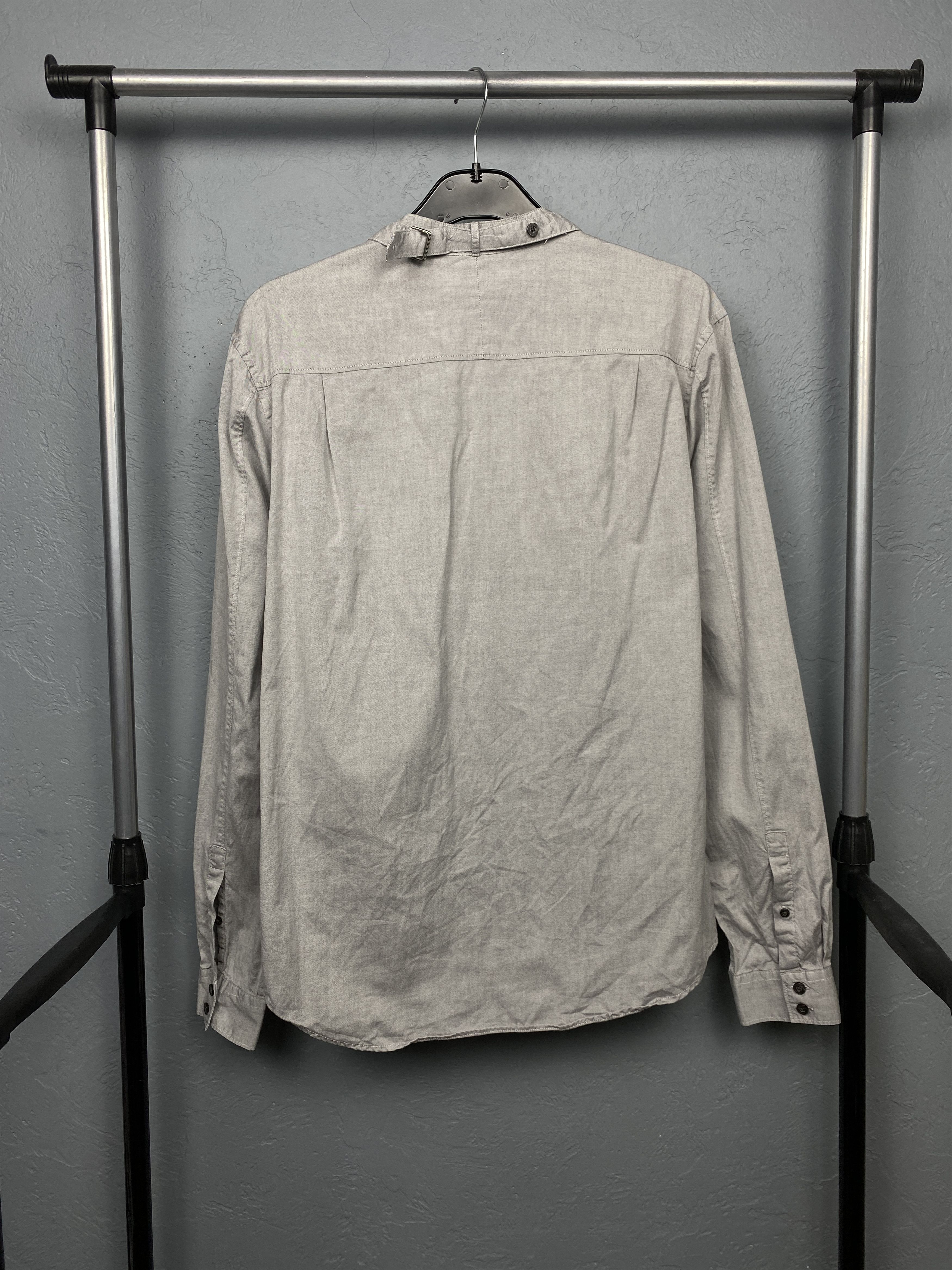 Allsaints Allsaints Vintage Mens Collarless Long Sleeve Shirt Size US M / EU 48-50 / 2 - 5 Thumbnail