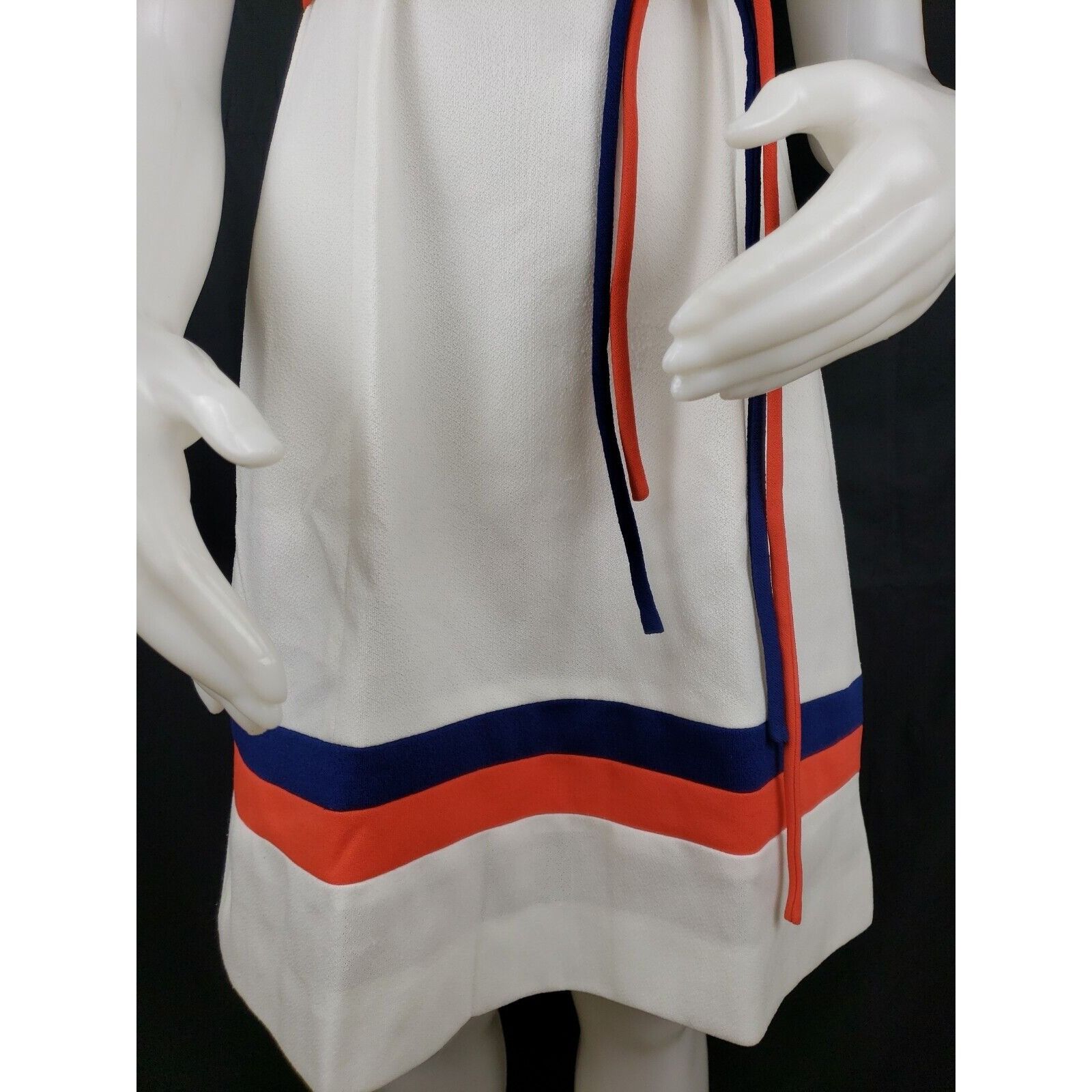 Vintage 60s Belted Knit Dress Sz 10 Sleeveless Hob Nobber Stewardess Size S / US 4 / IT 40 - 4 Thumbnail