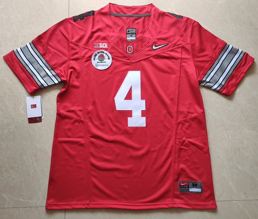 Men's Ohio State Buckeyes #4 Jeremiah Smith Jerseys