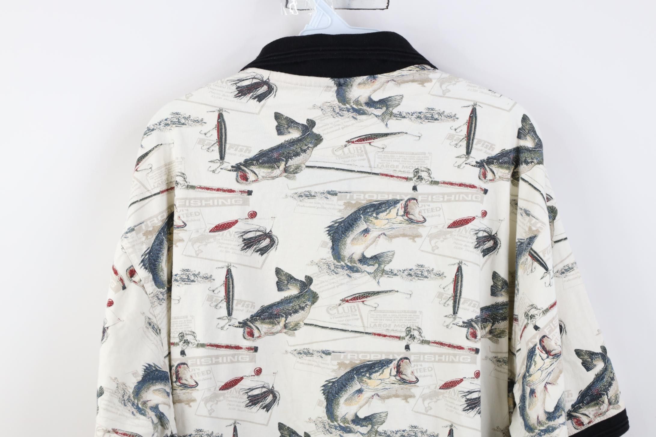 Vintage Vintage 90s Streetwear Over Print Collared Golf Polo Shirt Size US XL / EU 56 / 4 - 10 Thumbnail