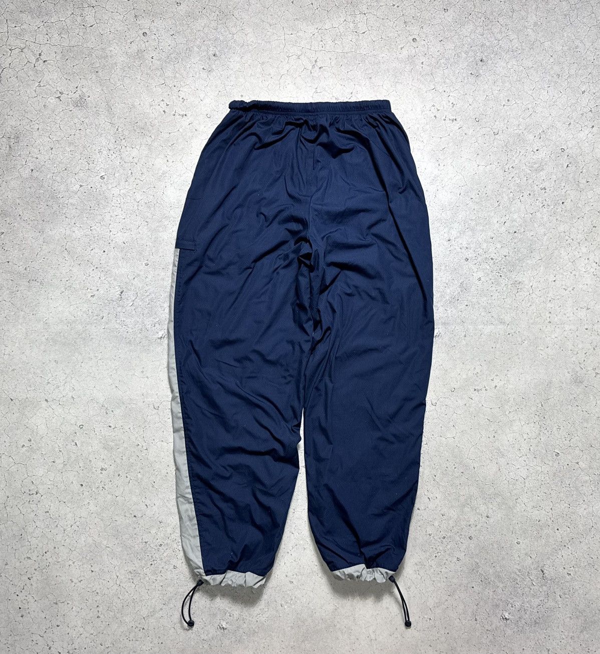 Nike Nike Vintage Track Pants Baggy Drill Swoosh Y2K Navy Nylon Size US 34 / EU 50 - 2 Thumbnail