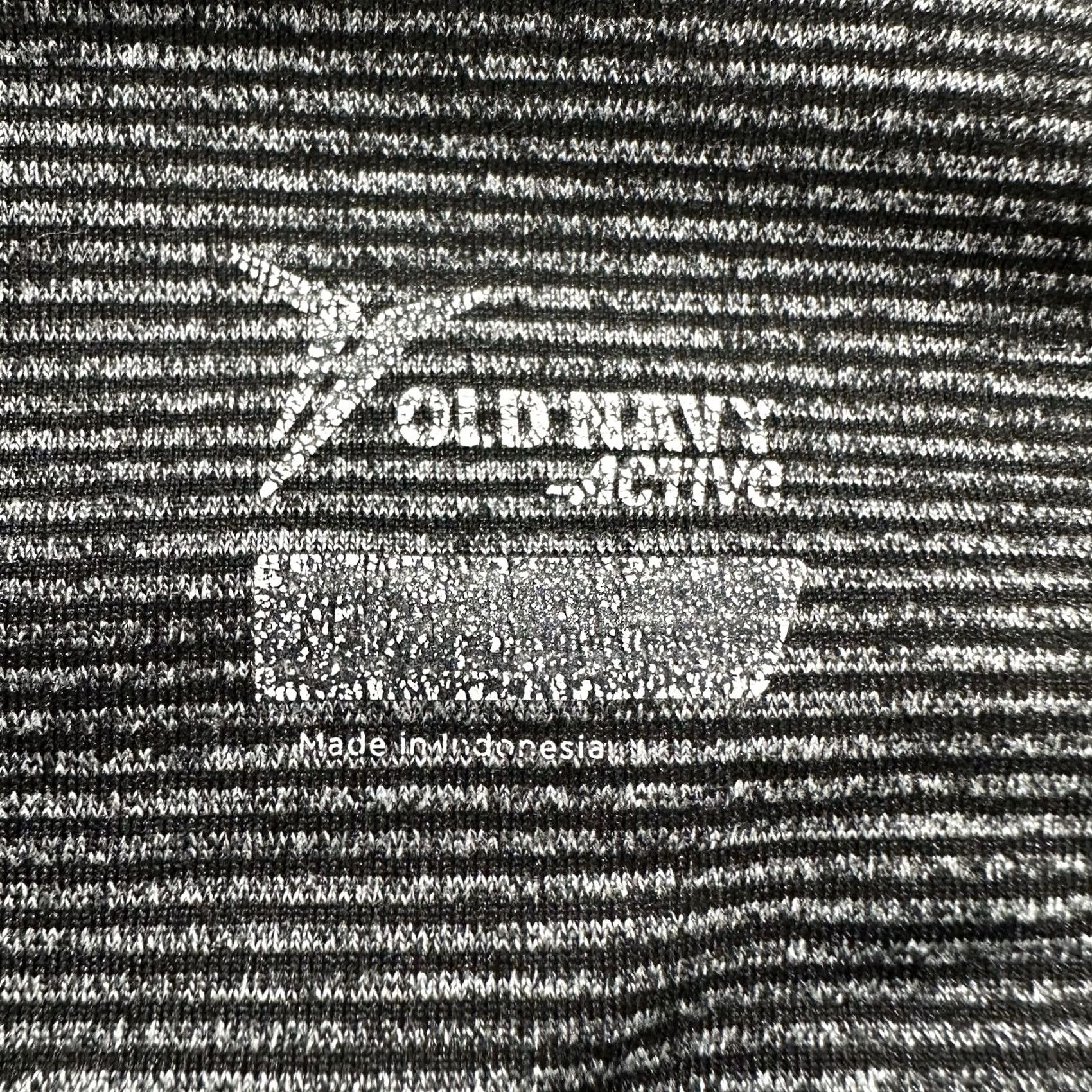 Old Navy Old Navy Leggings Womens Medium Gray Black Striped Go-Dry Stretch GUC Size 32" / US 10 / IT 46 - 7 Thumbnail