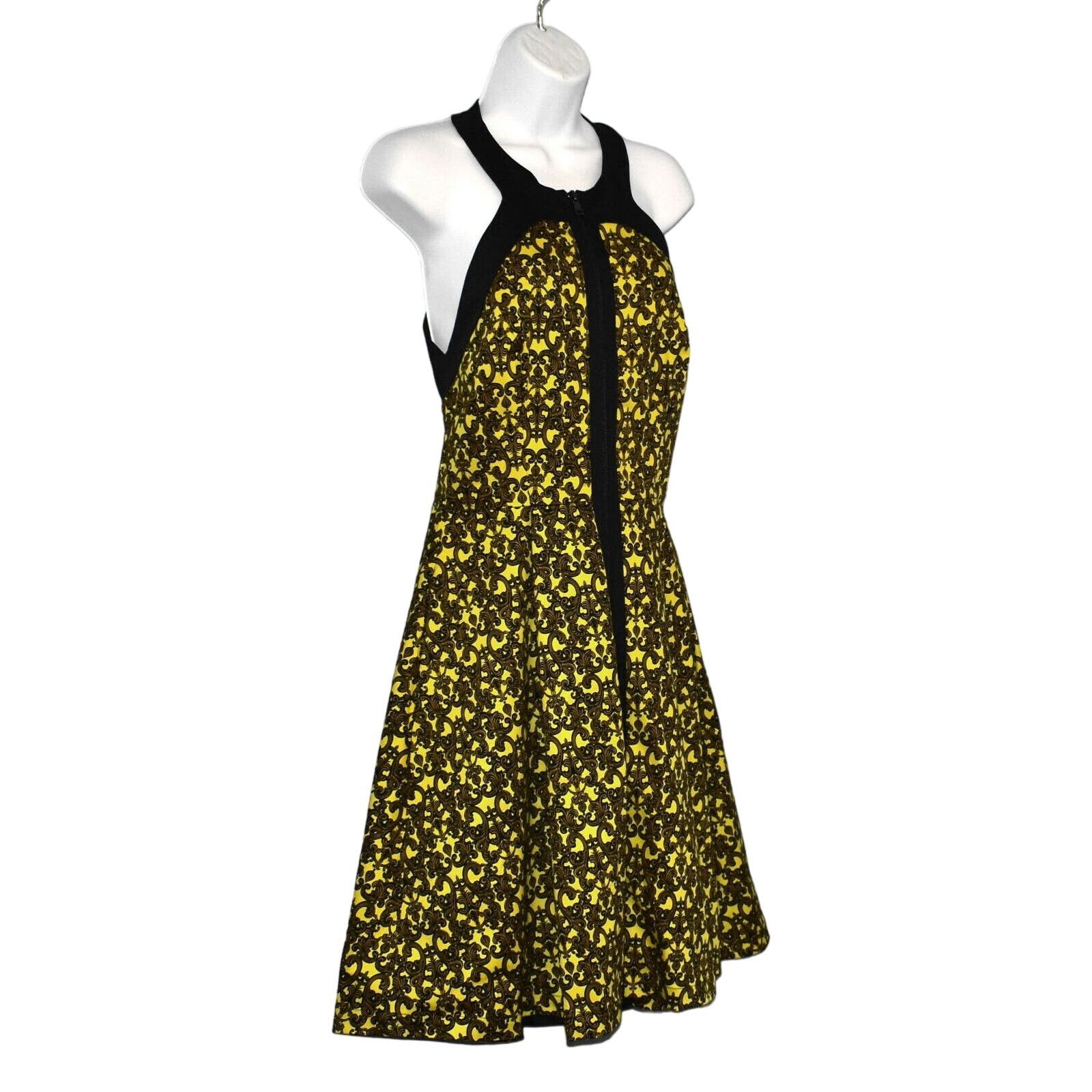 Robert Rodriguez ROBERT RODRIGUEZ Fit Flare Pleated Filigree Print Dress Sz 6 Size M / US 6-8 / IT 42-44 - 4 Thumbnail