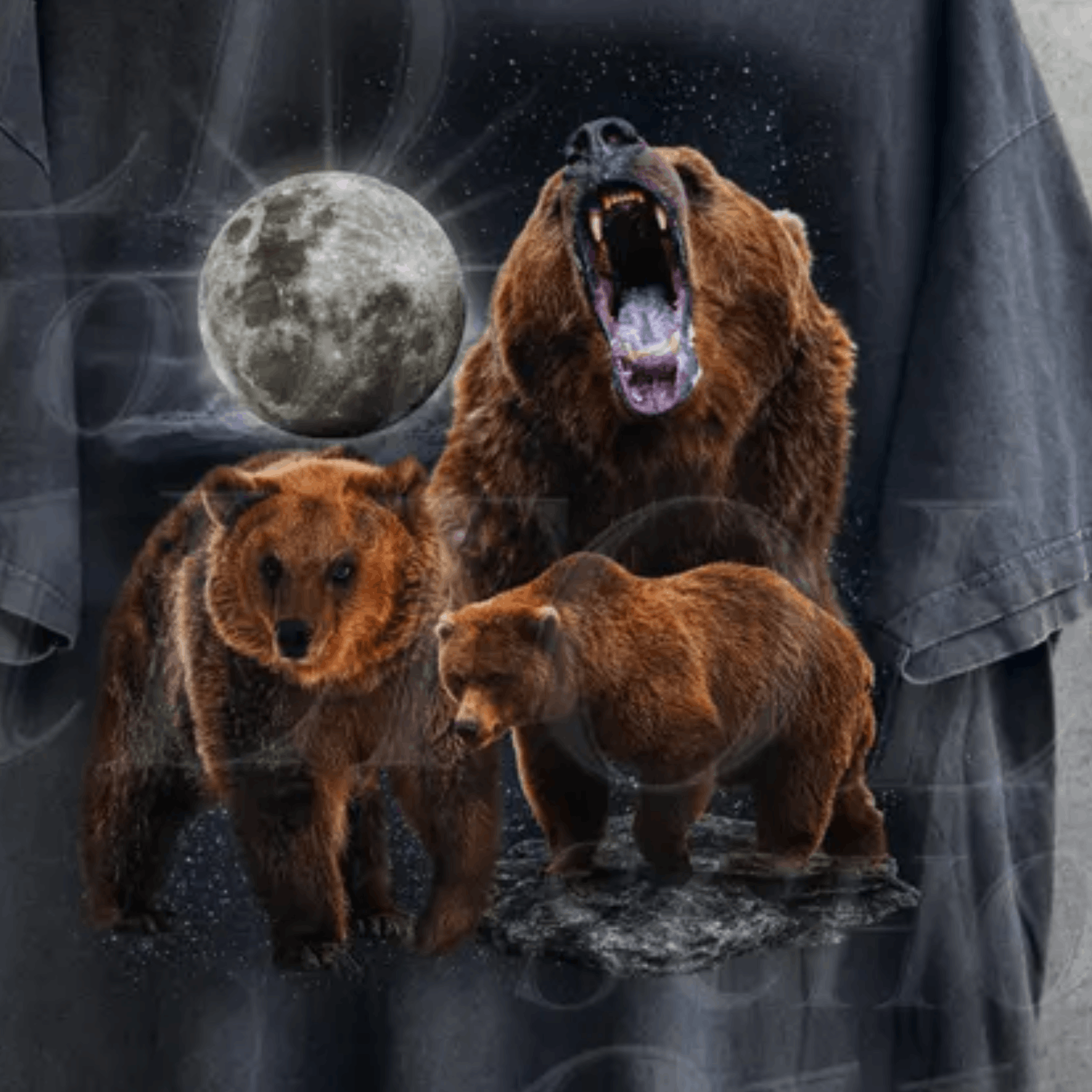 Designer × Japanese Brand Three Bears Vintage 90s Graphic T-shirts, Retro Moon Shirt Size US M / EU 48-50 / 2 - 2 Thumbnail