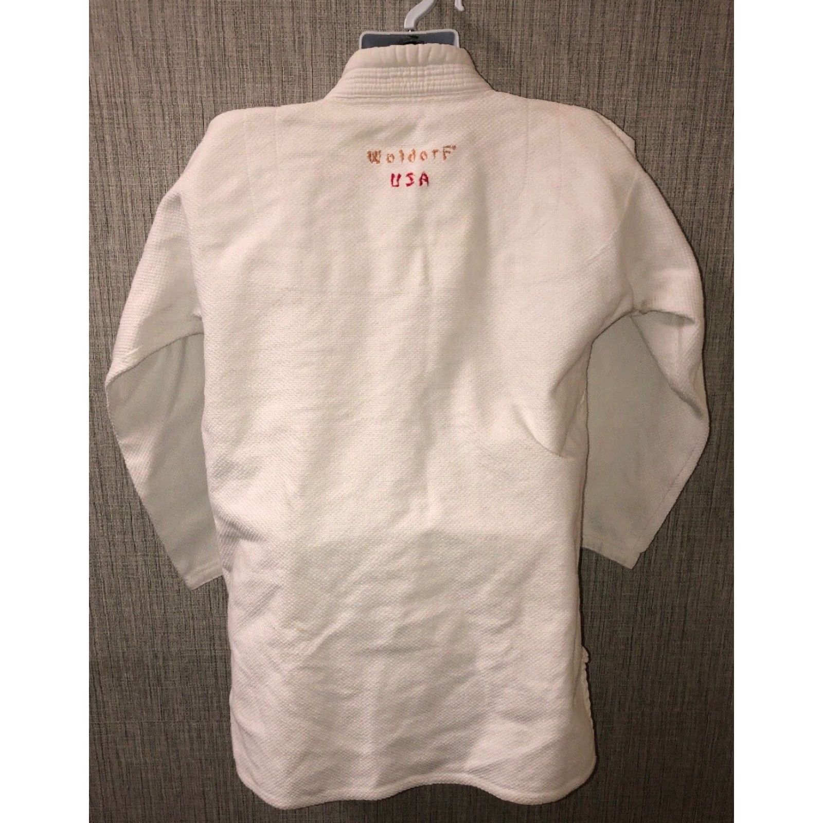 Vintage VINTAGE Woldorf USA Kimono Martial Arts Gi Men Size 7 White Jiu Jitsu Heavy Cotton Flags Size US M / EU 48-50 / 2 - 5 Thumbnail