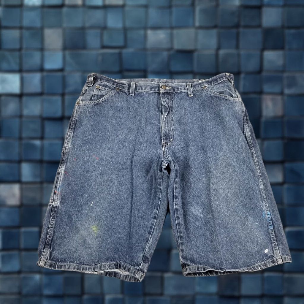 Dickies Dickies Genuine Men's Loose Fit 42 Denim Paint Work Shorts w/Double Tool Pockets Denim Shorts Mens 42 Blue Workwear 42 Dickies Size US 42 / EU 58 - 1 Thumbnail