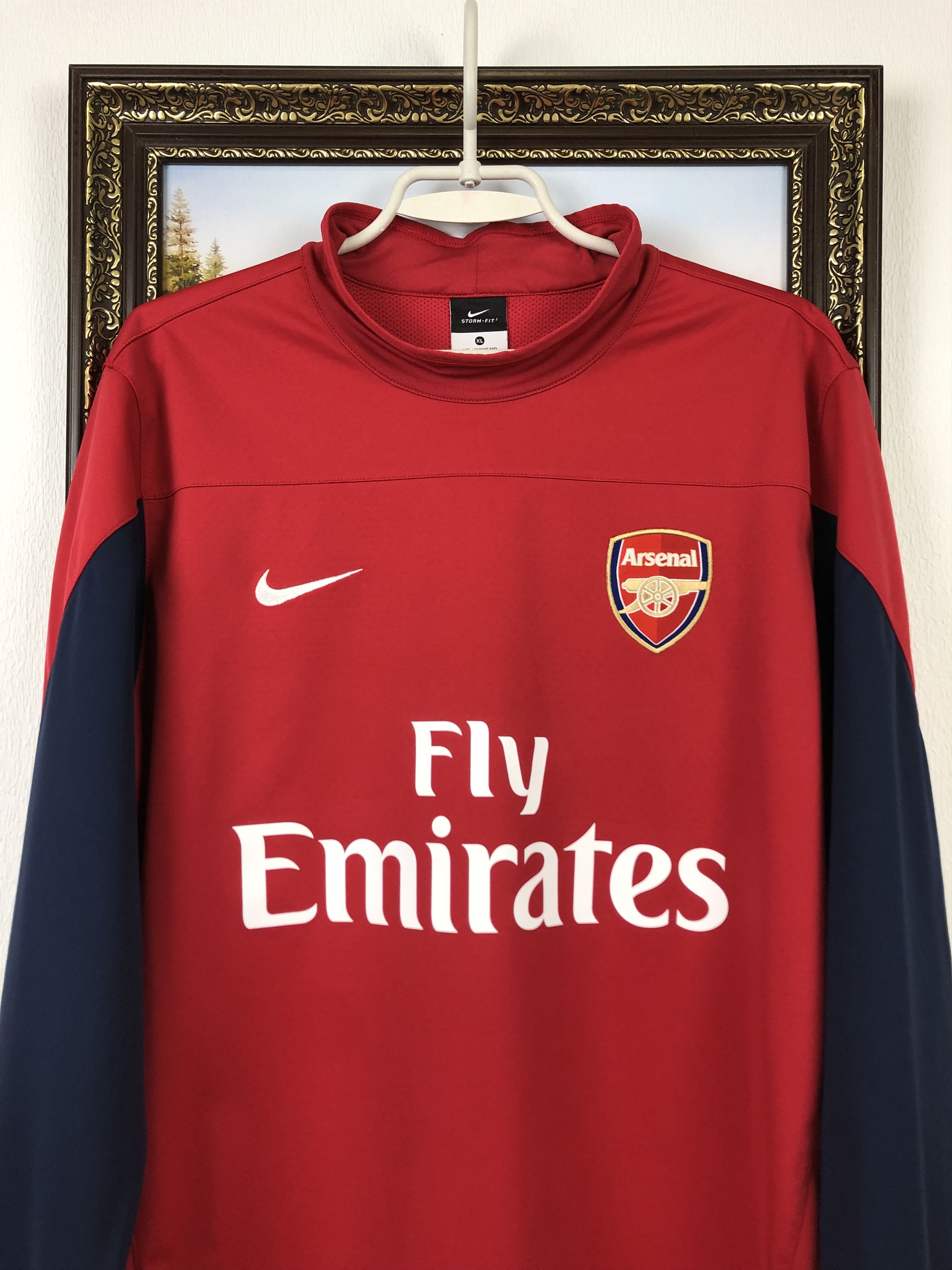 Nike Vintage Arsenal Football Sweatshirt Player Issue Soccer Rare Size US XL / EU 56 / 4 - 2 Thumbnail