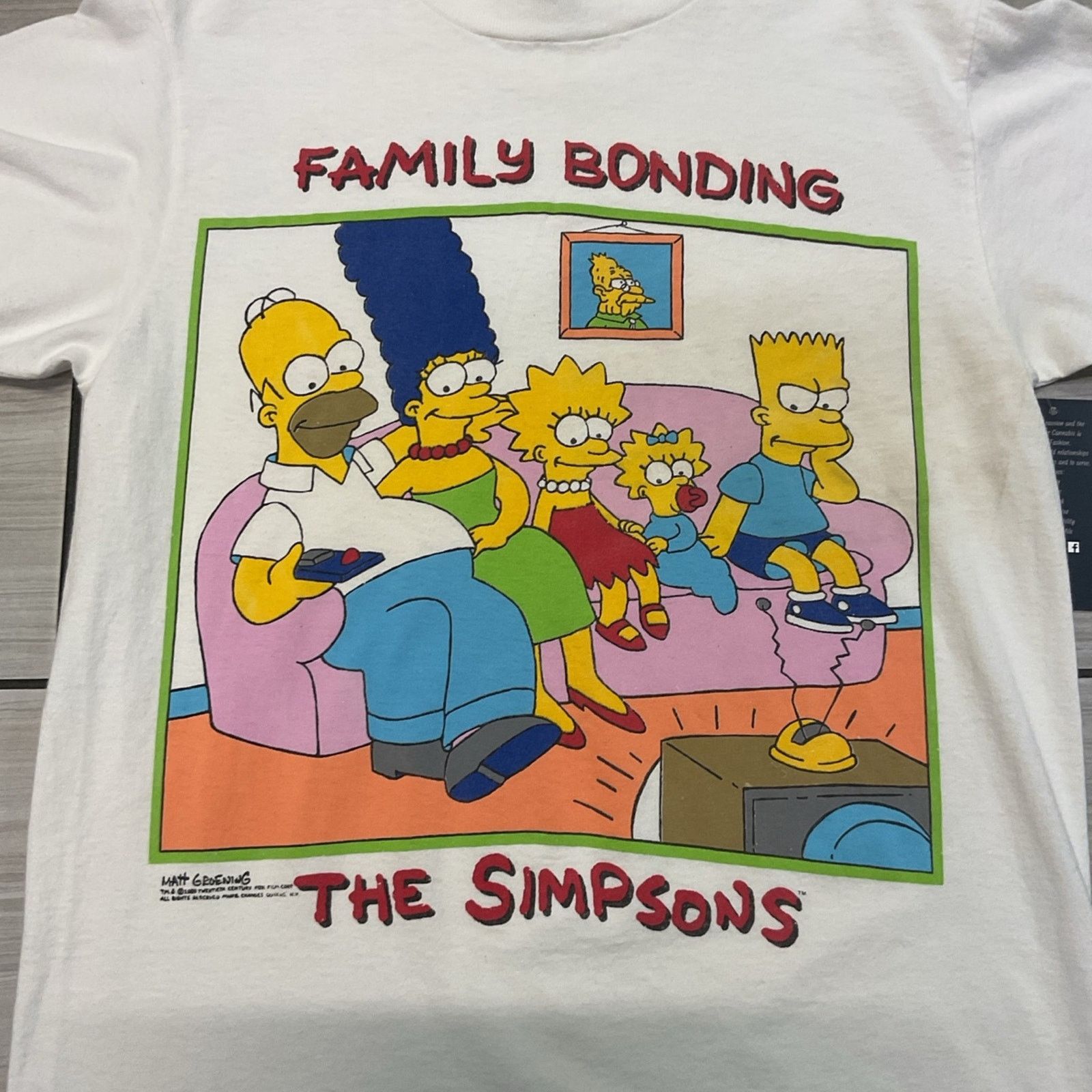 Gildan 1989 The Simpsons Family Bonding Vintage T-Shirt Size US M / EU 48-50 / 2 - 3 Thumbnail