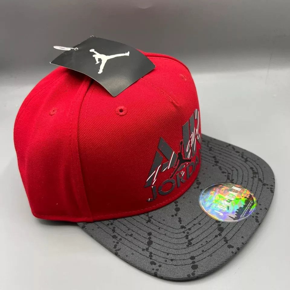 Jordan Brand Air Jordan Flight Hat Men Red Gray Jumpman Snap Back Cap New Size ONE SIZE - 3 Thumbnail