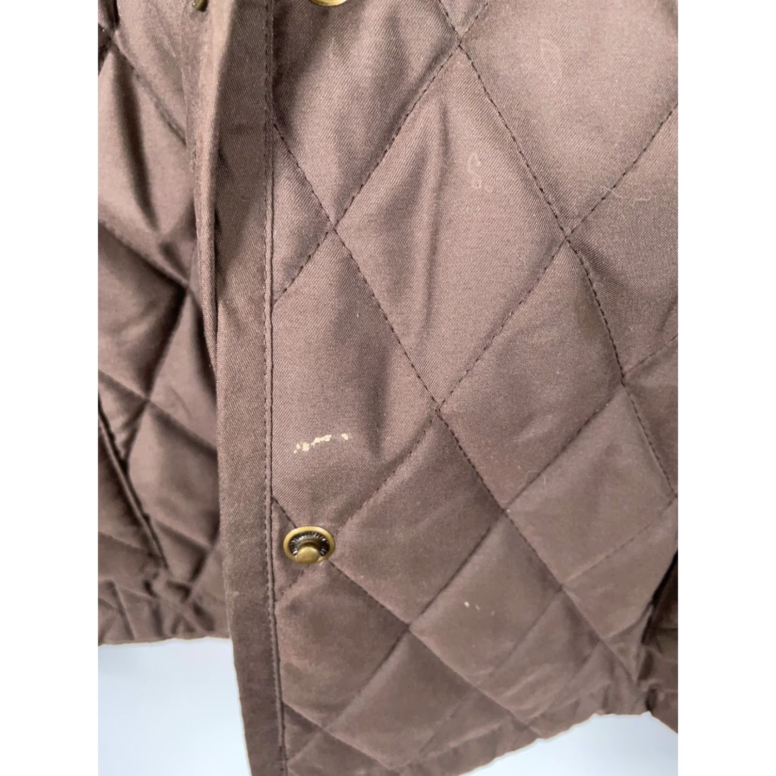 Brooks Brothers Brooks Brothers Women's Jacket 10 Brown Cream Check Quilted Lining Snap Button Polyester Size L / US 10 / IT 46 - 5 Thumbnail