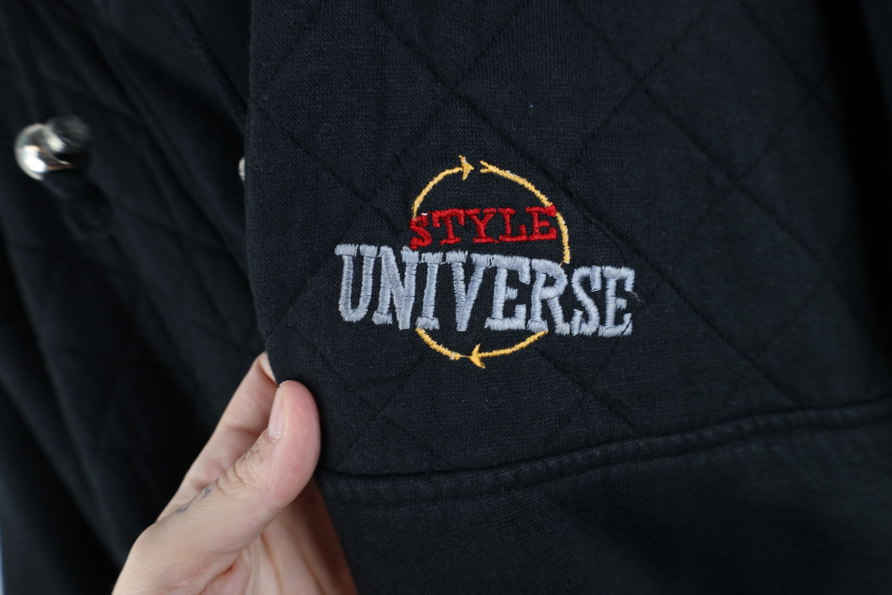 Vintage Vintage 90s Streetwear Quilted Bib Baggy Sweatshirt Black Size 3XL / US 20-22 - 4 Thumbnail
