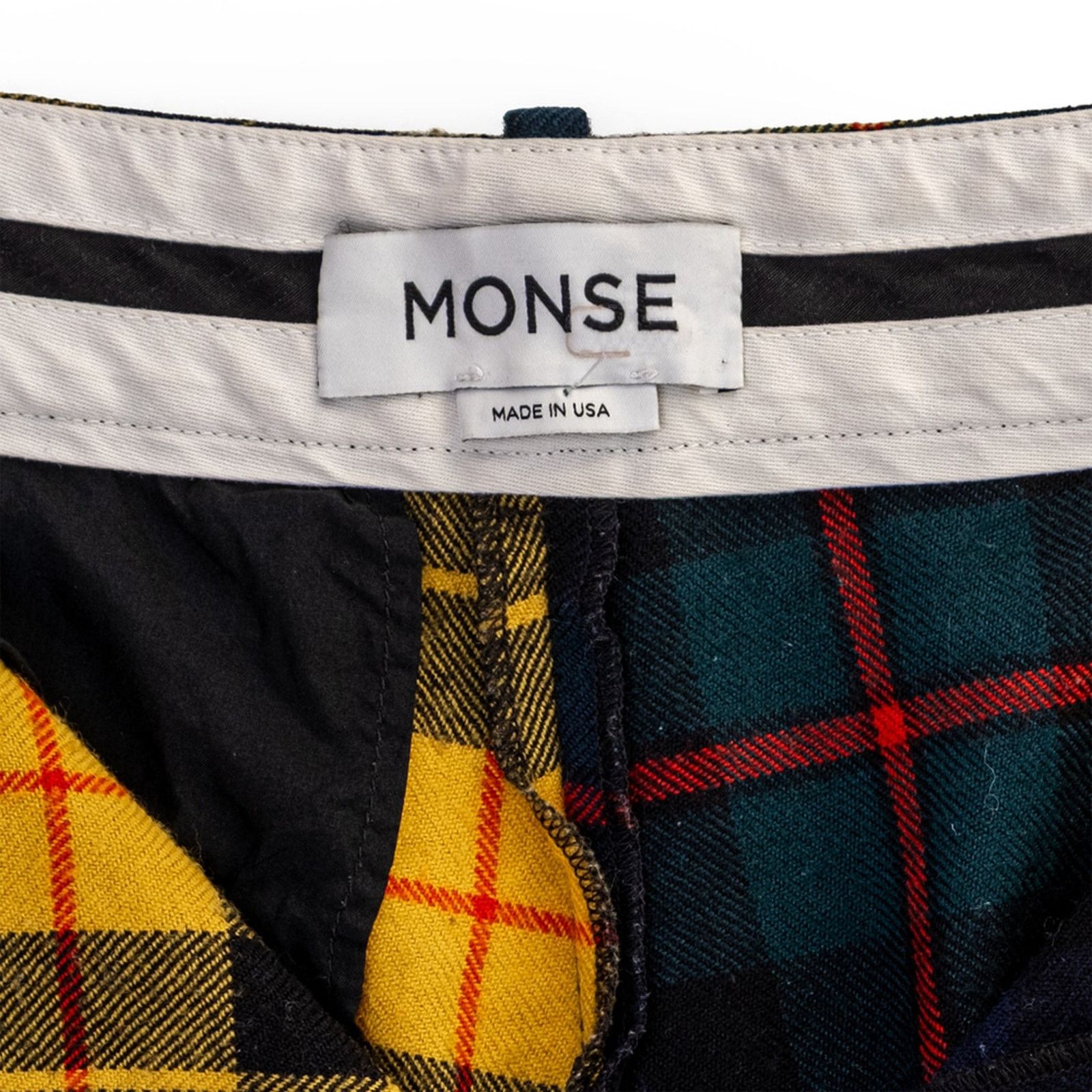 MONSE MONSE Colorblock Plaid Wool Trousers Made in USA Size 4 Size 27" / US 4 / IT 40 - 11 Thumbnail