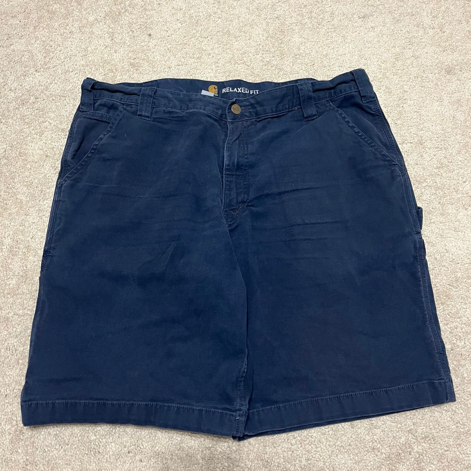 Carhartt Carhartt Workwear Shorts Relaxed Navy Carpenter Shorts 38W Size US 38 / EU 54 - 2 Thumbnail