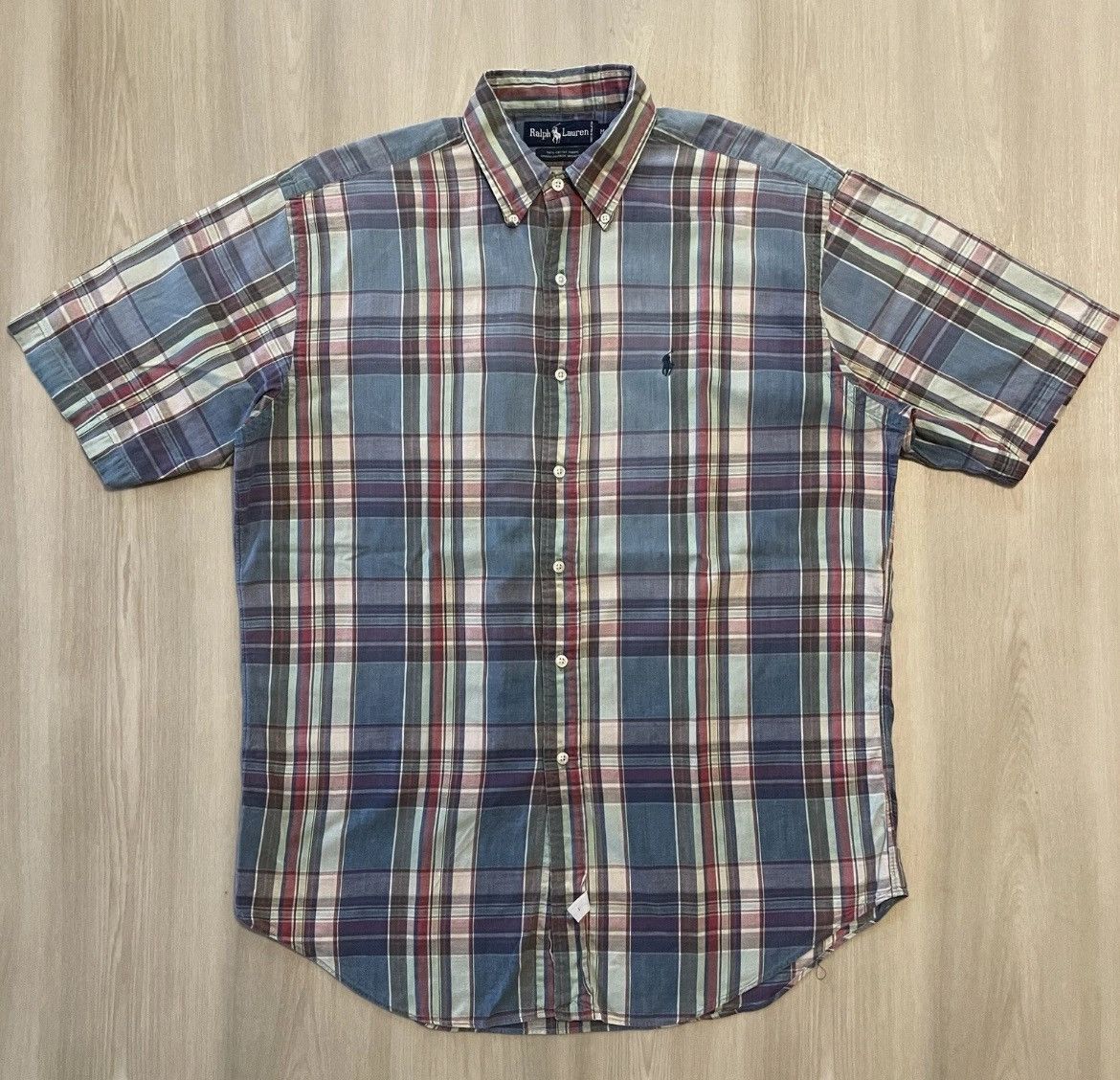Polo Ralph Lauren Vtg Polo Ralph Lauren Colorful Plaid Short Sleeve M Size US M / EU 48-50 / 2 - 1 Thumbnail
