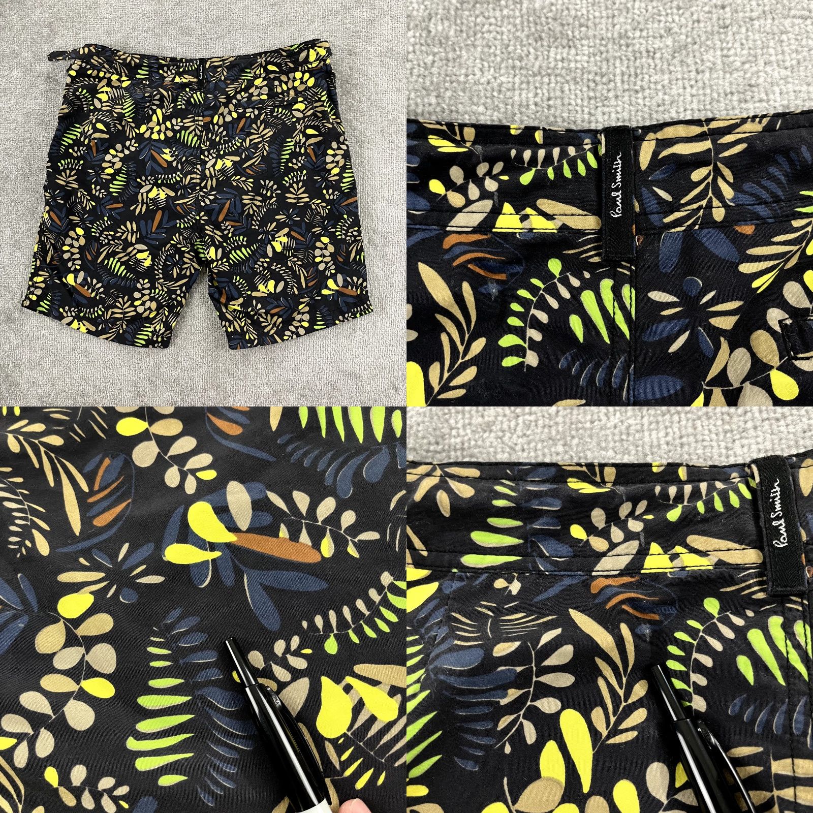 Paul Smith PAUL SMITH Swim Trunks Mens XL 7" Black Floral Lined Board Shorts Beach London Mens Size US 36 / EU 52 - 8 Thumbnail