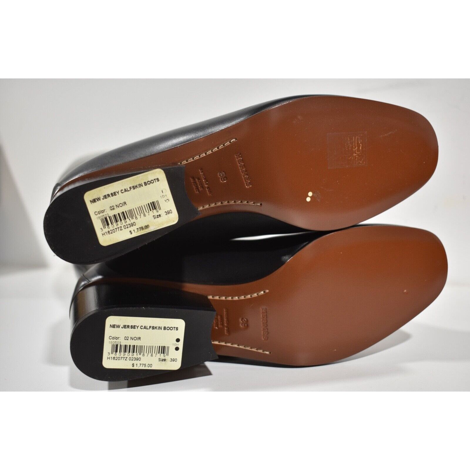Hermes Hermes New Jersey Black Calfskin Leather Knee High Block Size US 9 / IT 39 - 10 Thumbnail