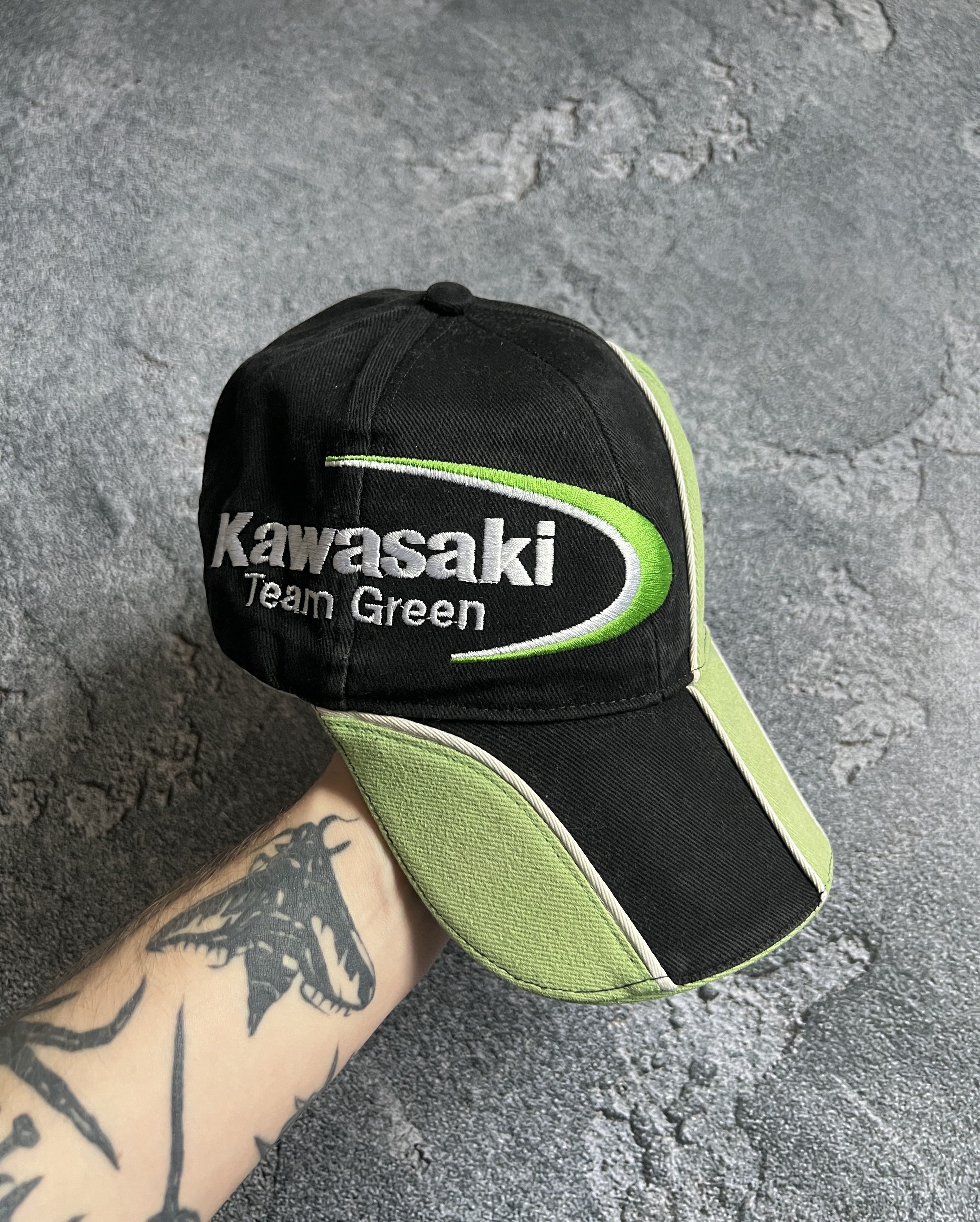 Vintage Kawasaki cap hat racing yk2 vintage Size ONE SIZE - 2 Thumbnail