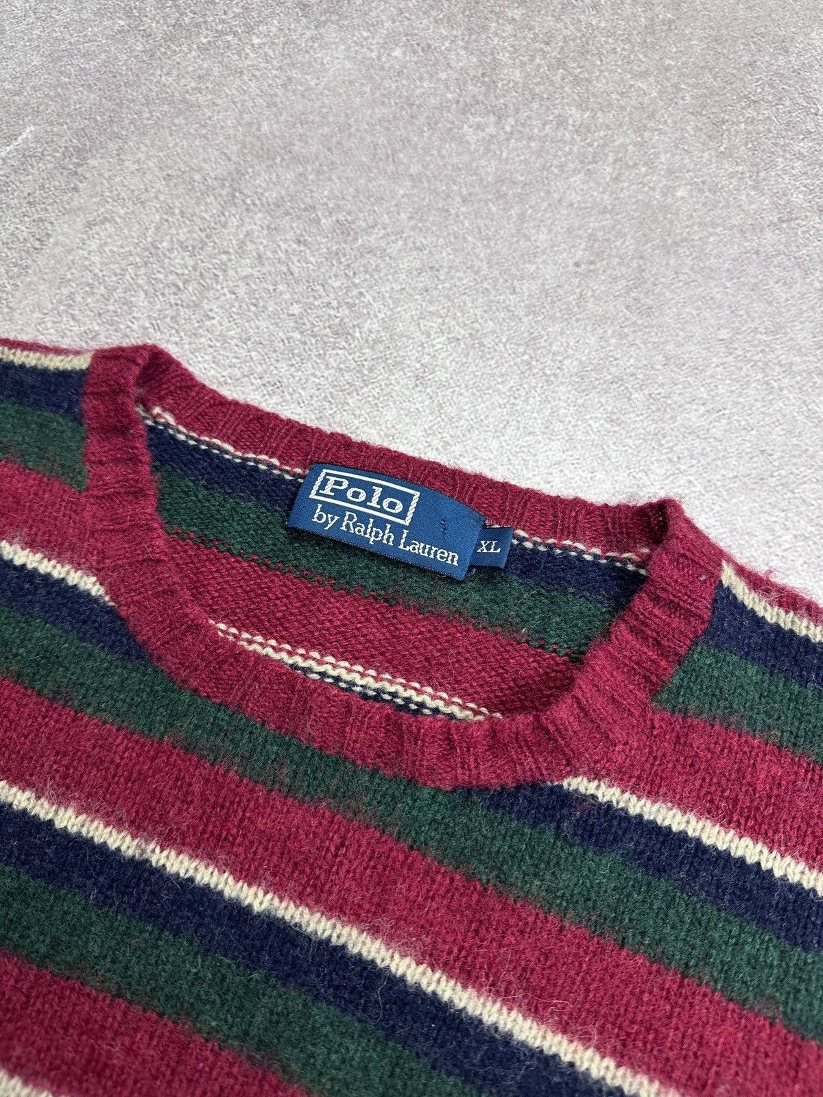Polo Ralph Lauren Vintage Polo Ralph Lauren Striped Grunge Knit Sweater XL Men Size US XL / EU 56 / 4 - 5 Thumbnail
