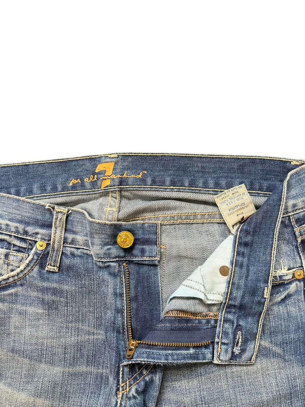 7 For All Mankind Vintage 7 For All Mankind Mud Wash Distress Flare Jeans Size 29" - 5 Thumbnail