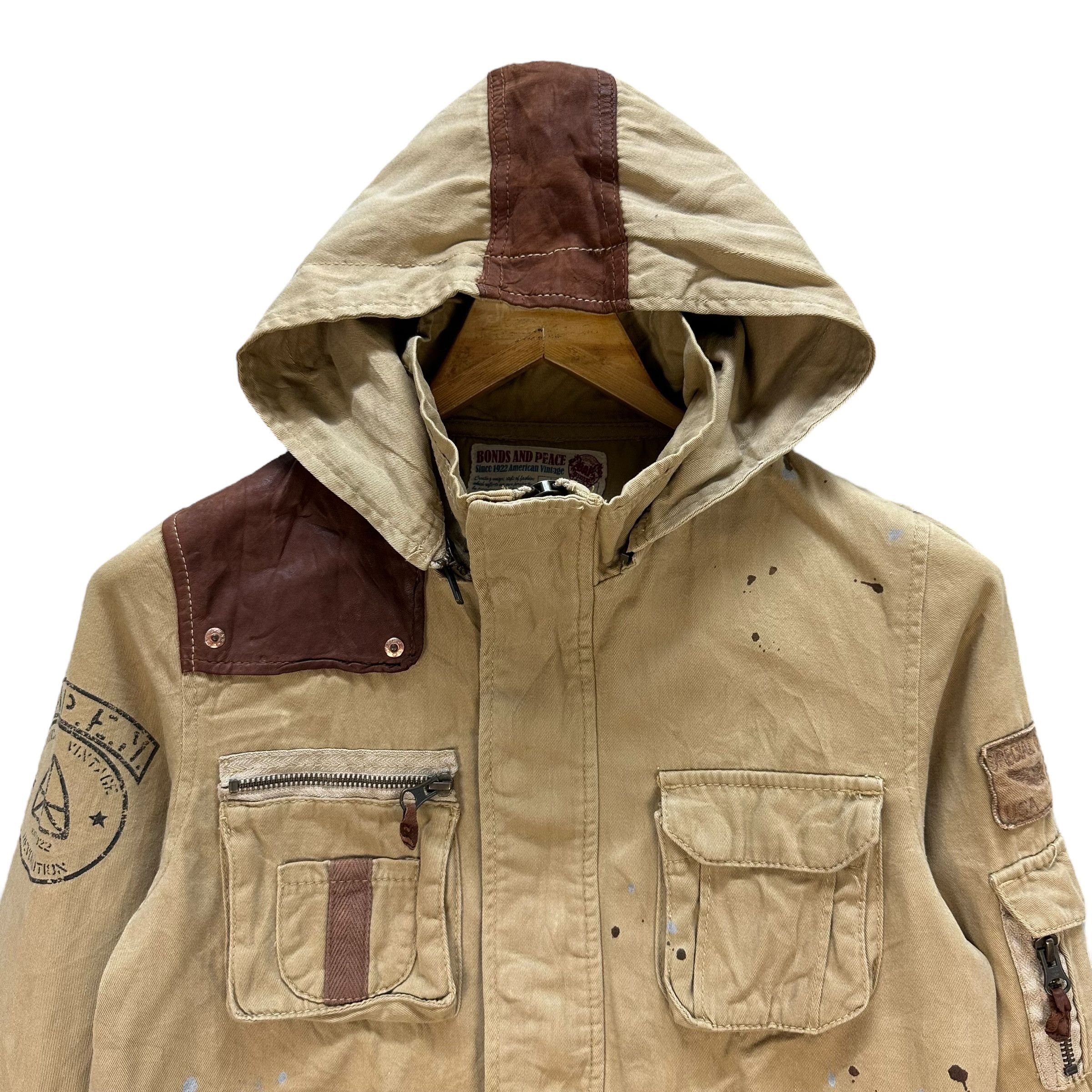 Vintage BONDS AND PEACE Paint Splatters Combat Jacket #A70-1710 Size US M / EU 48-50 / 2 - 2 Thumbnail