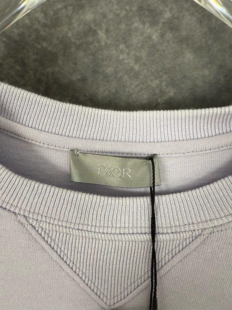 Dior Dior Purple and white color block logo embroidery short sl Size US S / EU 44-46 / 1 - 3 Thumbnail