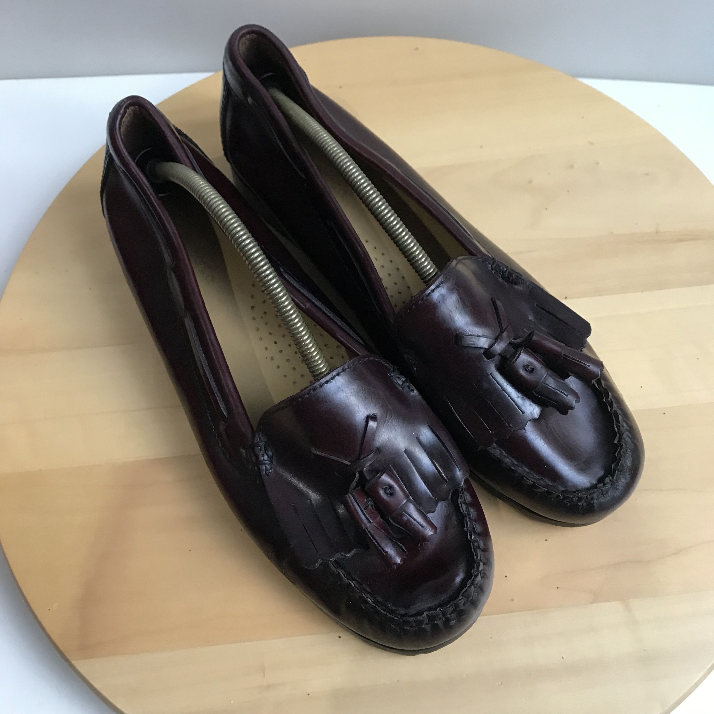 Bass × G.H. Bass & Co. × Vintage Vintage Bass Weejuns Penny Loafer Tassle Red Wine oxblood Size US 6.5 / EU 39-40 - 14 Thumbnail