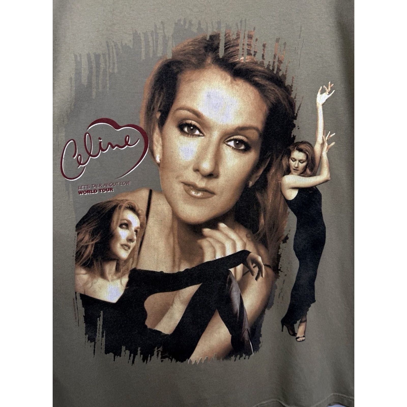 Delta VINTAGE Celine Dion Lets Talk About Love Tour T-Shirt Delta XL Adult Brown 1999 Size US XL / EU 56 / 4 - 5 Thumbnail
