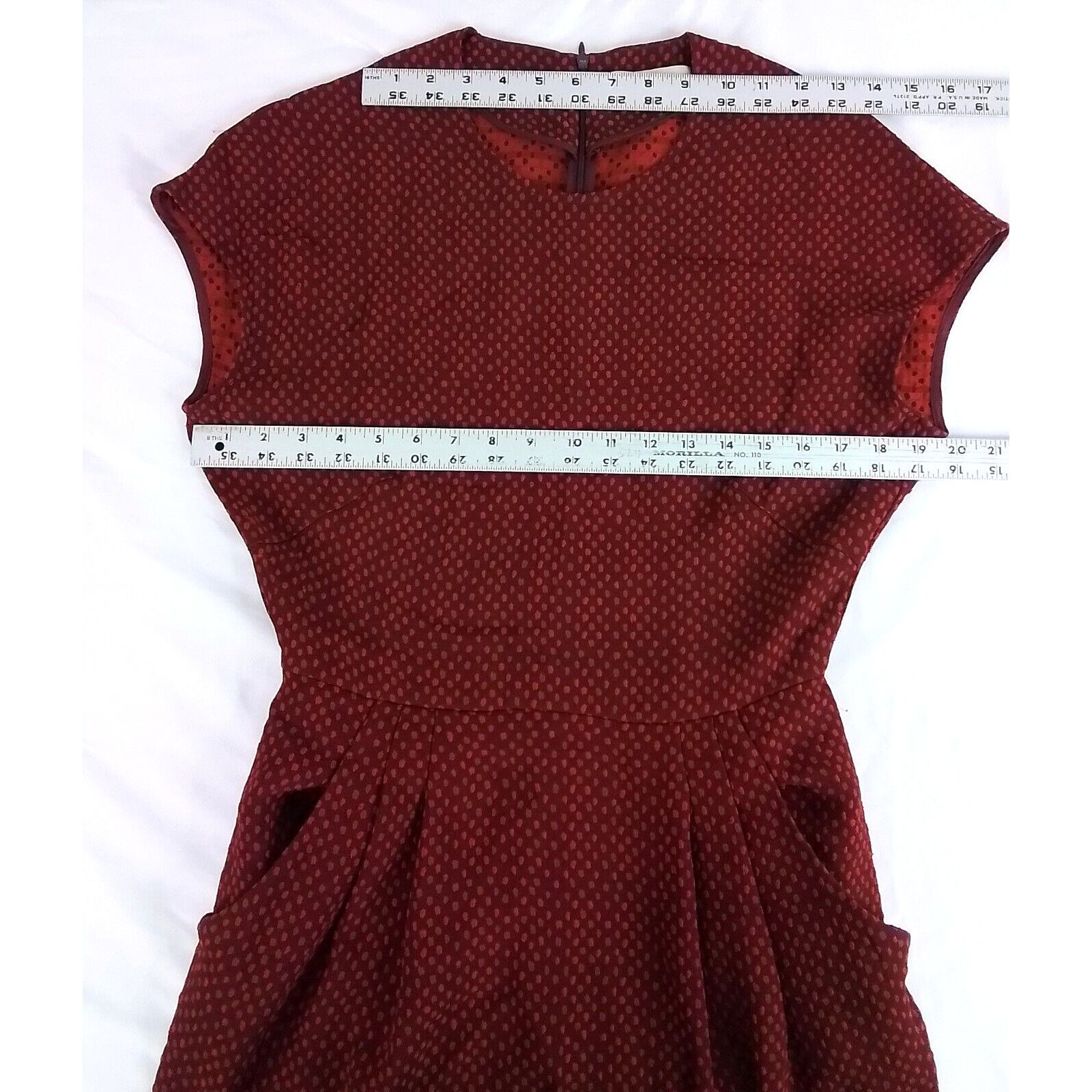 M.M.LaFleur MM Lafleur Dress Women's Size 6 Burgundy Italian Fabric Size M / US 6-8 / IT 42-44 - 11 Thumbnail