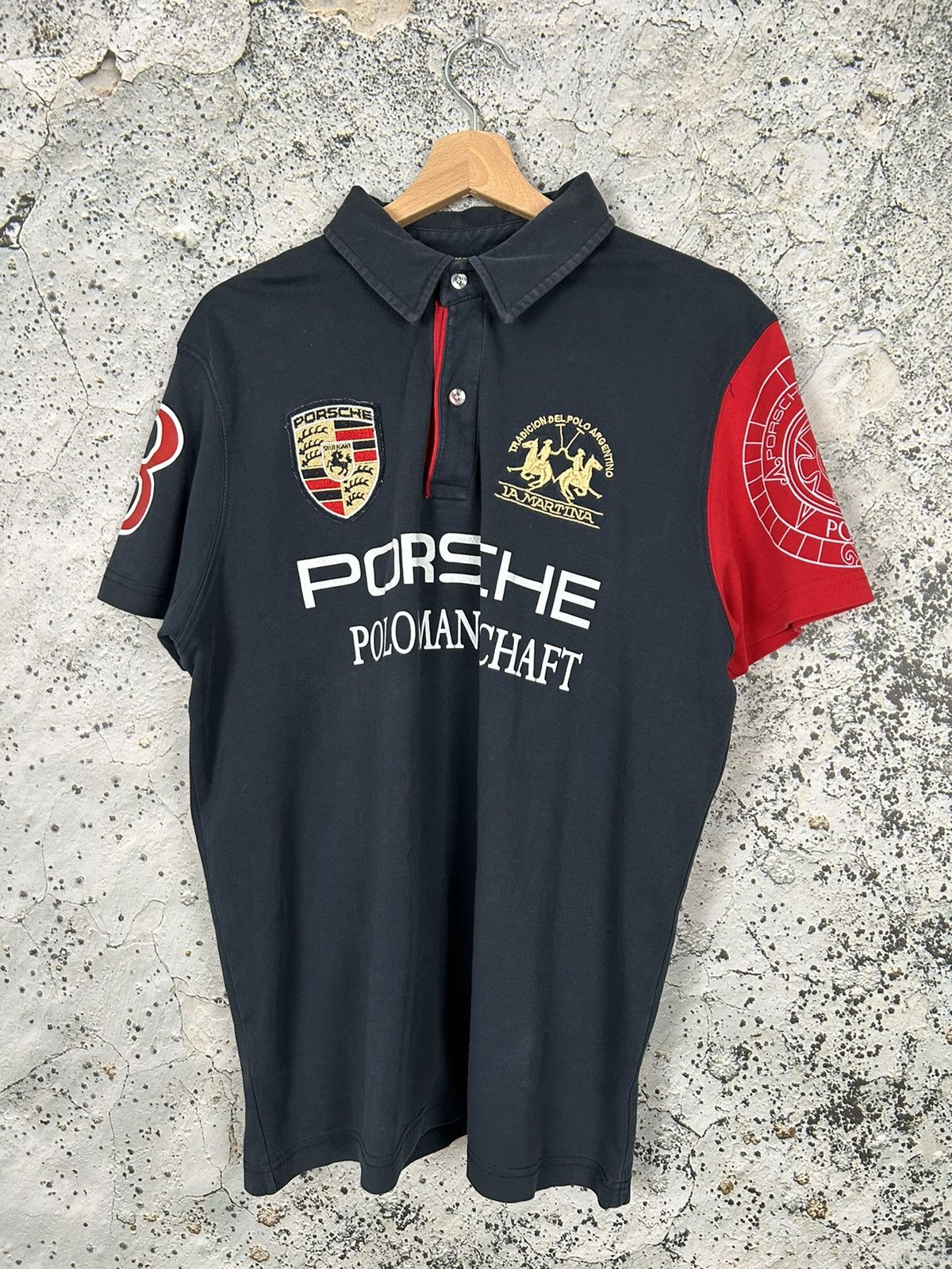 Vintage Porsche Polo Manschaft La Martina Racing Motorsport