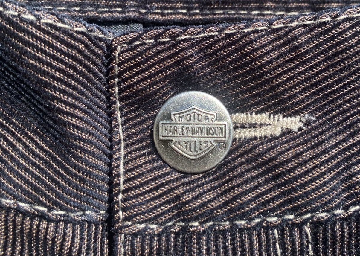 Harley Davidson Harley Davidson Black Corduroy Flare Pants 35” Waist Size 35" - 4 Thumbnail