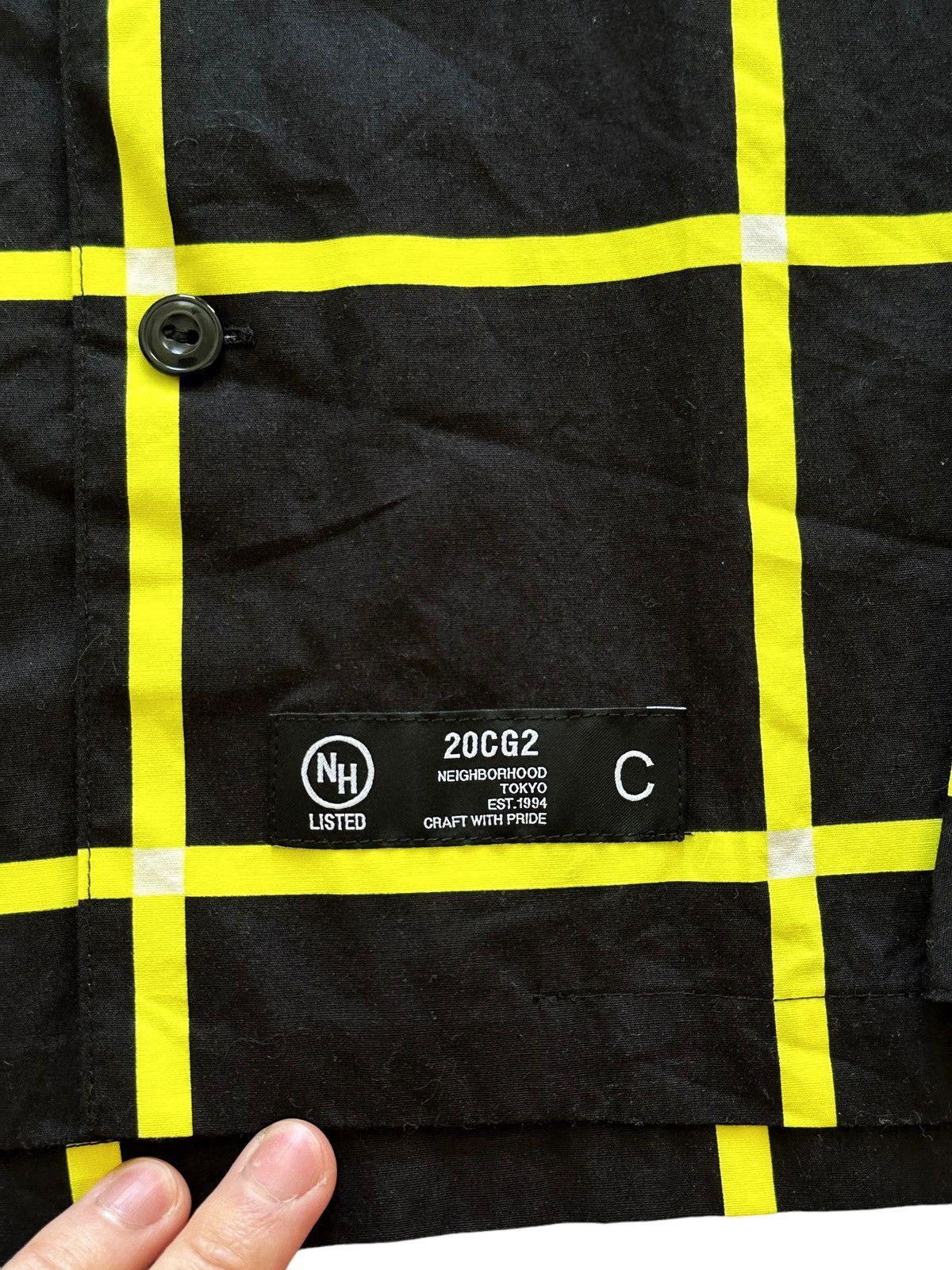 Neighborhood Aloha Neon Grid Button Shirt Size US XL / EU 56 / 4 - 2 Thumbnail