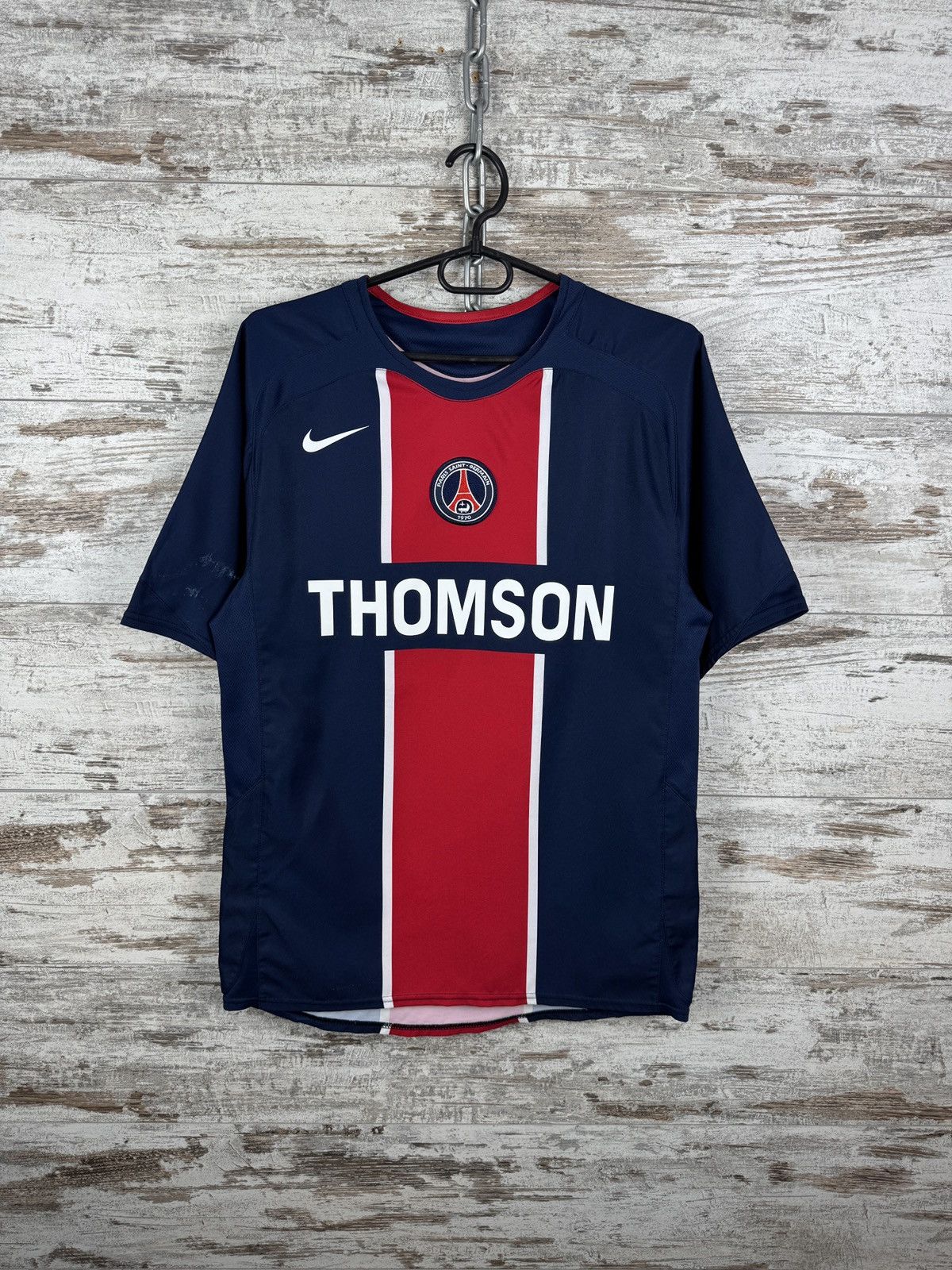 Mens Vintage Nike Paris Saint Germain Soccer Jersey T-shirt