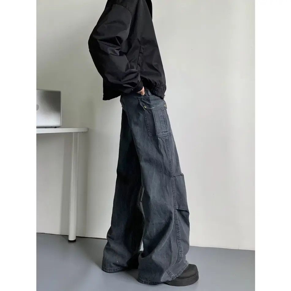 Japanese Brand Retro loose casual micro flared jeans Size US 32 / EU 48 - 2 Thumbnail