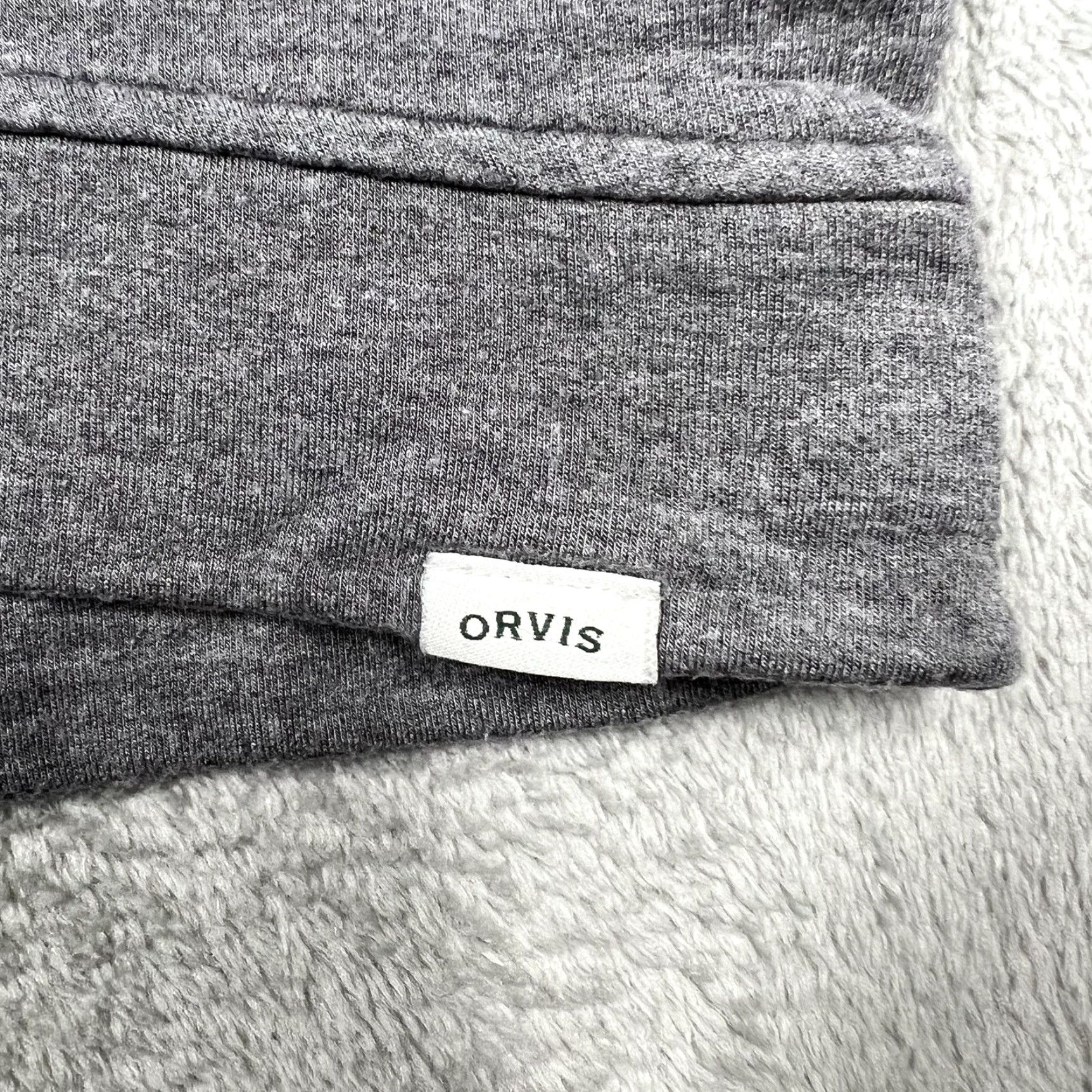 Orvis Orvis Mens Small Oversize Pullover Crew Neck Sweater Gray Long Sleeve Fleece EUC Size US S / EU 44-46 / 1 - 3 Thumbnail