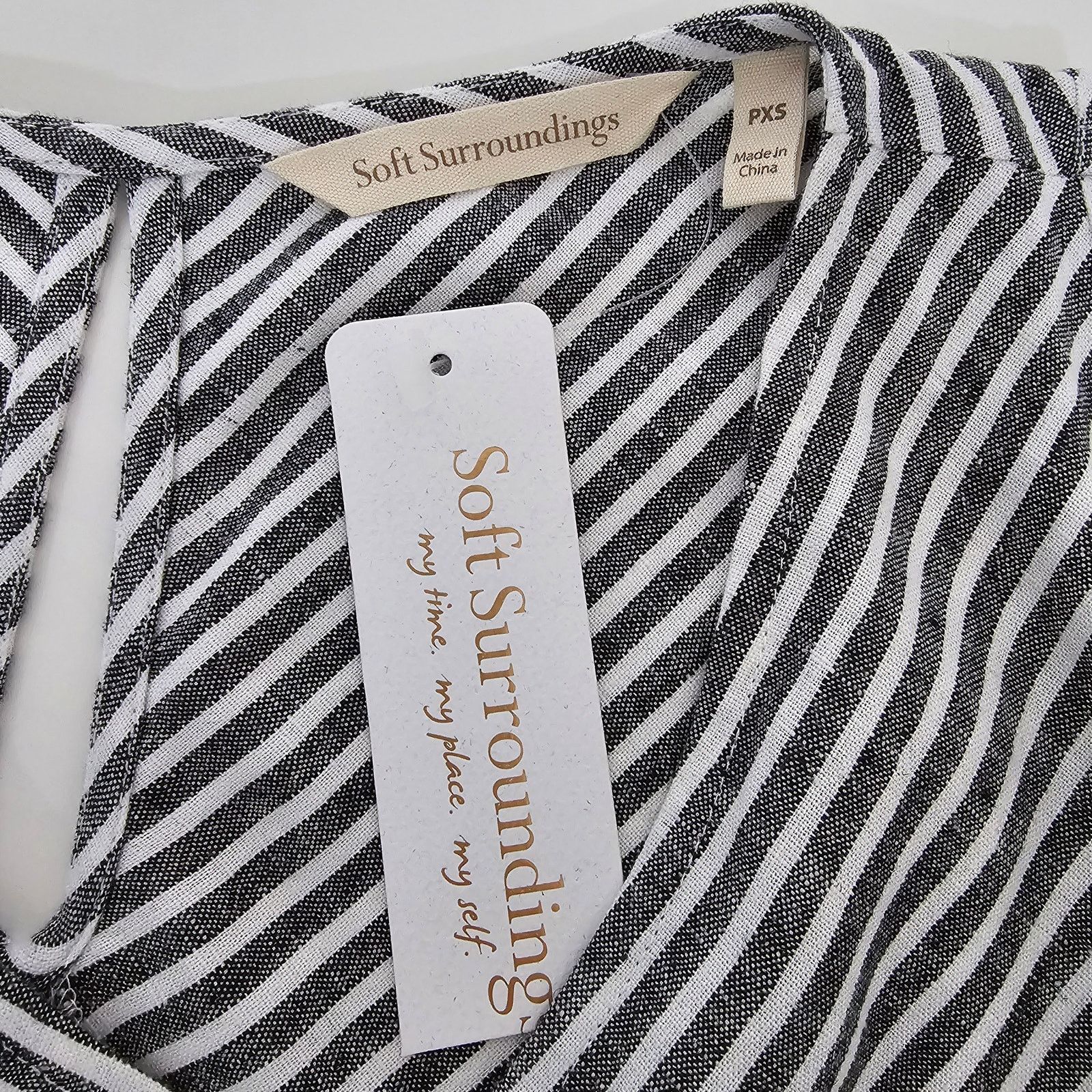Soft Surroundings NWT Soft Surroundings Landfall Tunic Linen Cold Shoulder PXS Size XS / US 0-2 / IT 36-38 - 10 Thumbnail